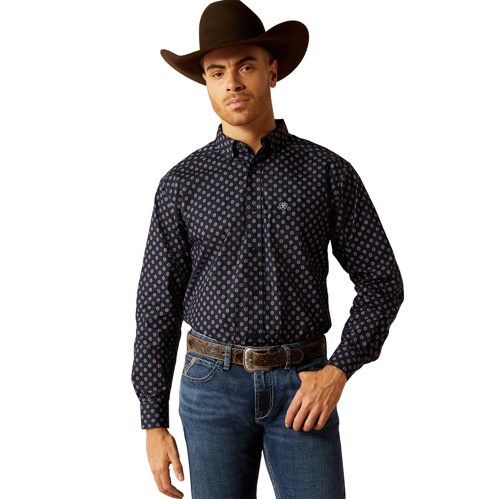 Ariat Dark Blue Taylor Classic Fit Long Sleeve Shirt