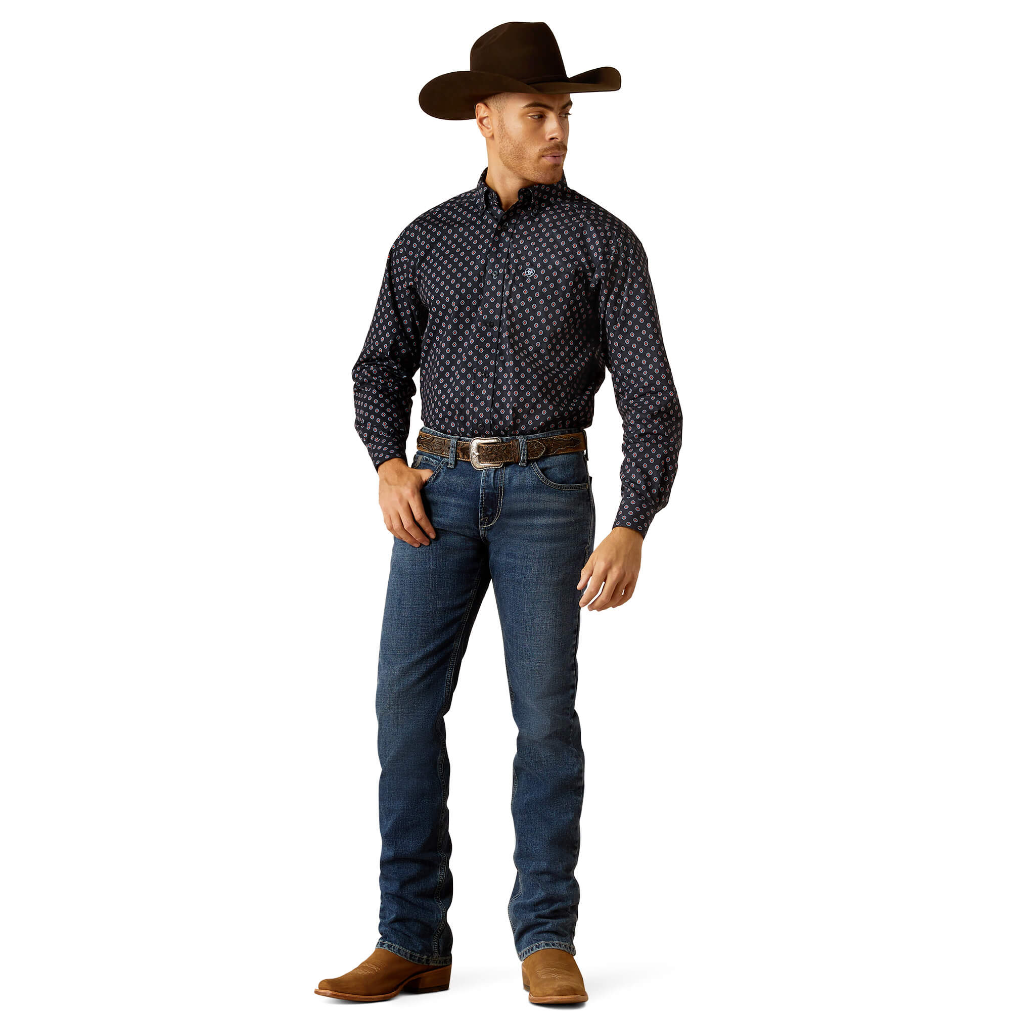 Ariat Dark Blue Taylor Classic Fit Long Sleeve Shirt