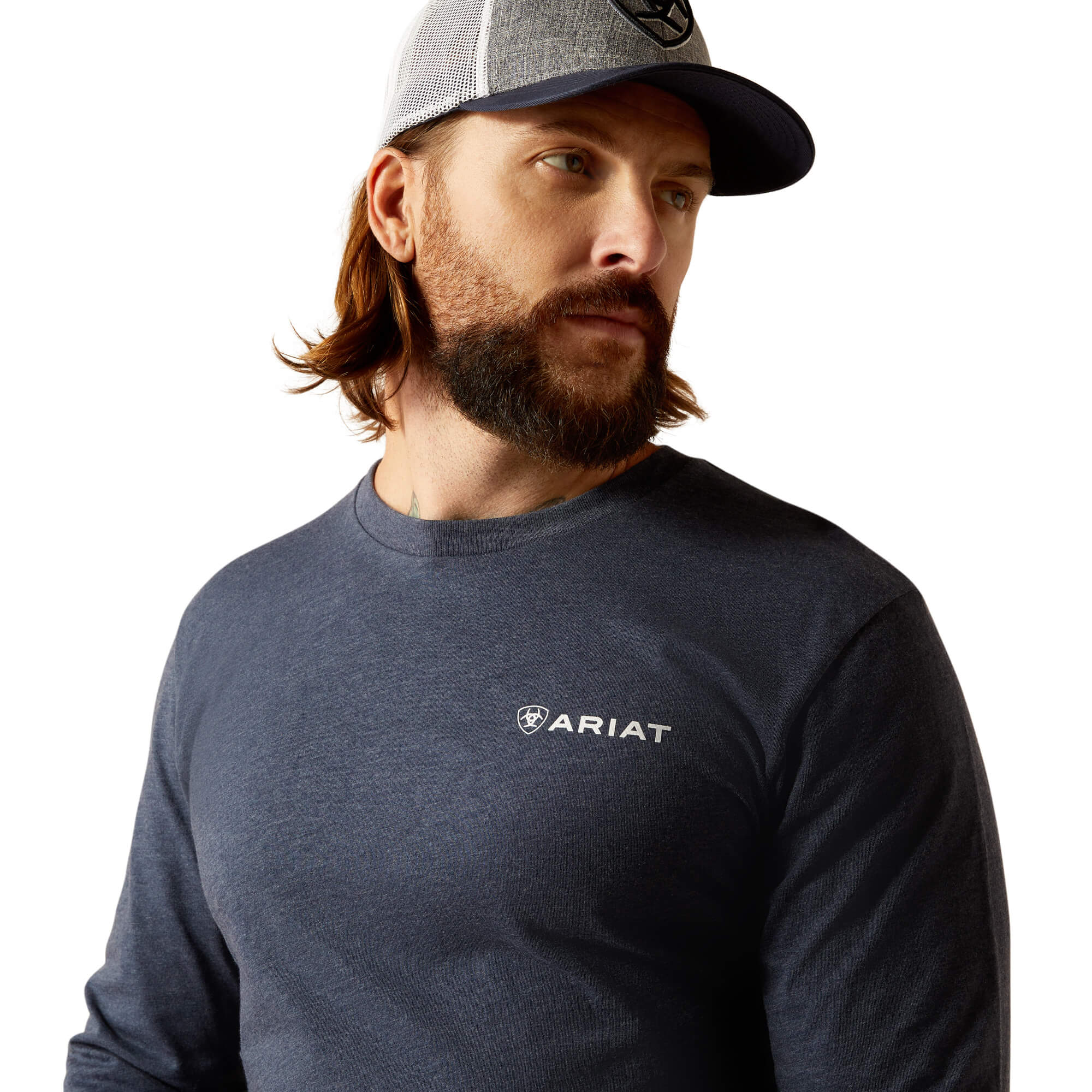 Ariat Navy Heather American Original Circle Long Sleeve T-Shirt