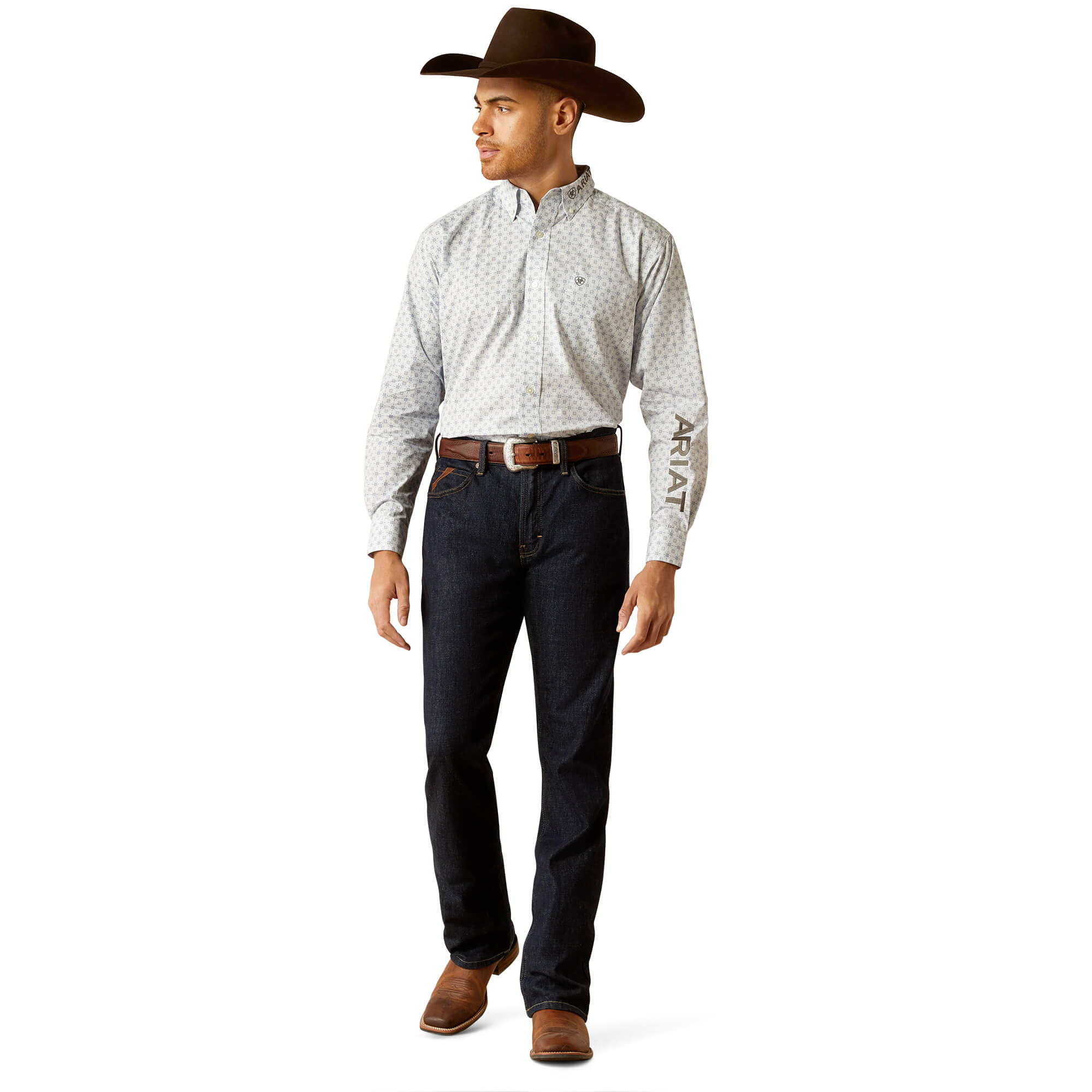 Ariat Light Blue Team Cody Classic Fit Long Sleeve Shirt