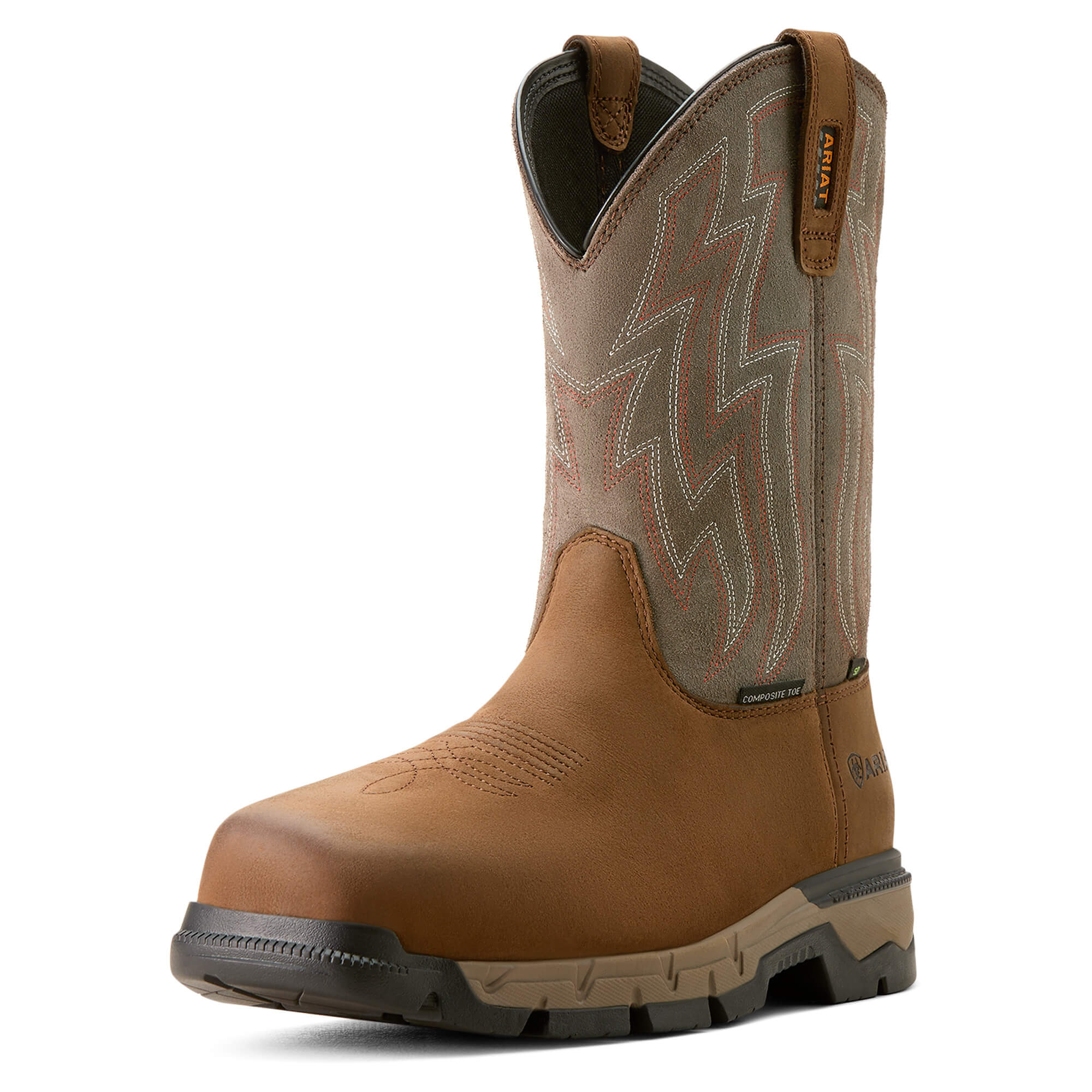 Ariat Rebar Distressed. Brown Flex SD Composite Toe Work Boot