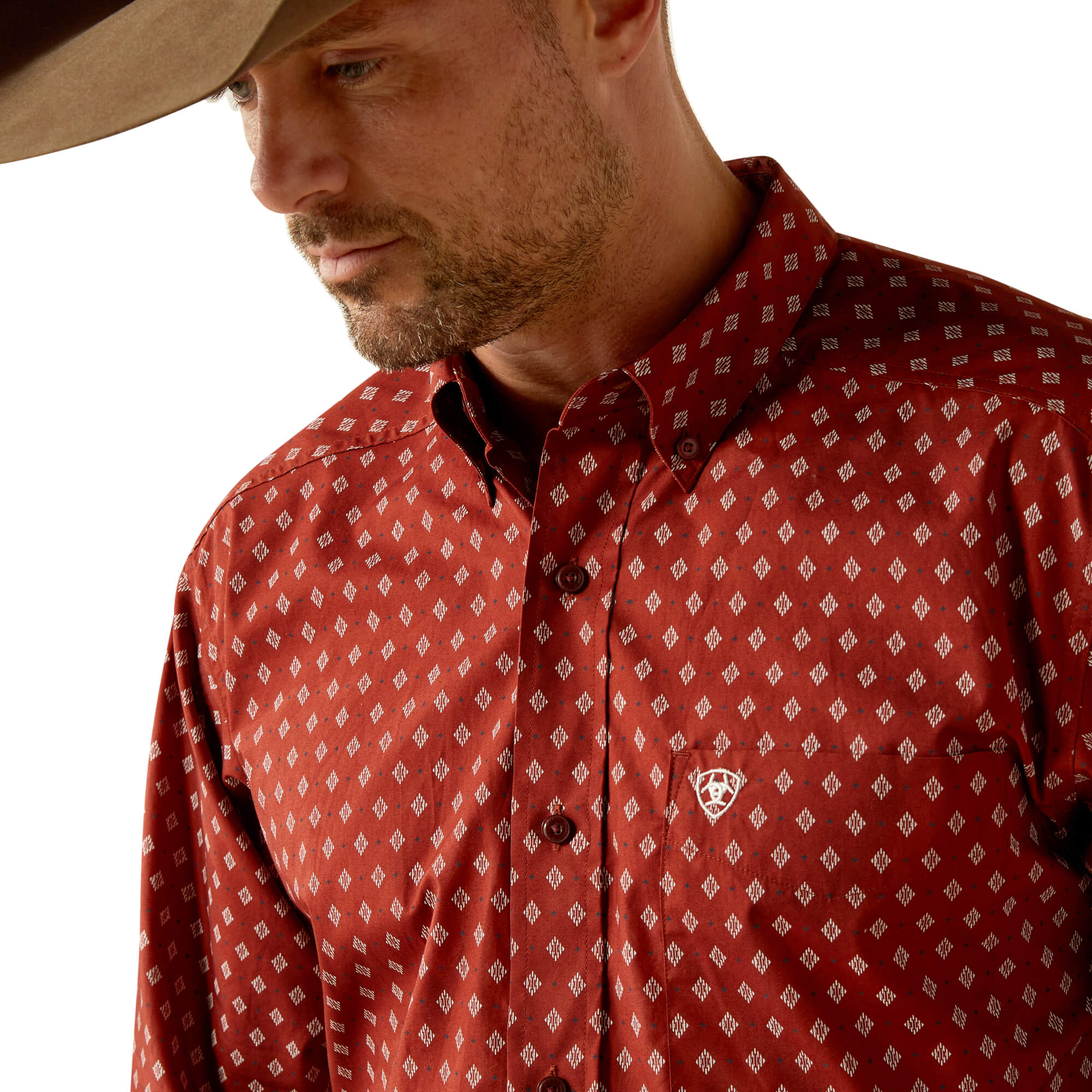 Ariat Burgundy Pax Classic Fit Long Sleeve Shirt