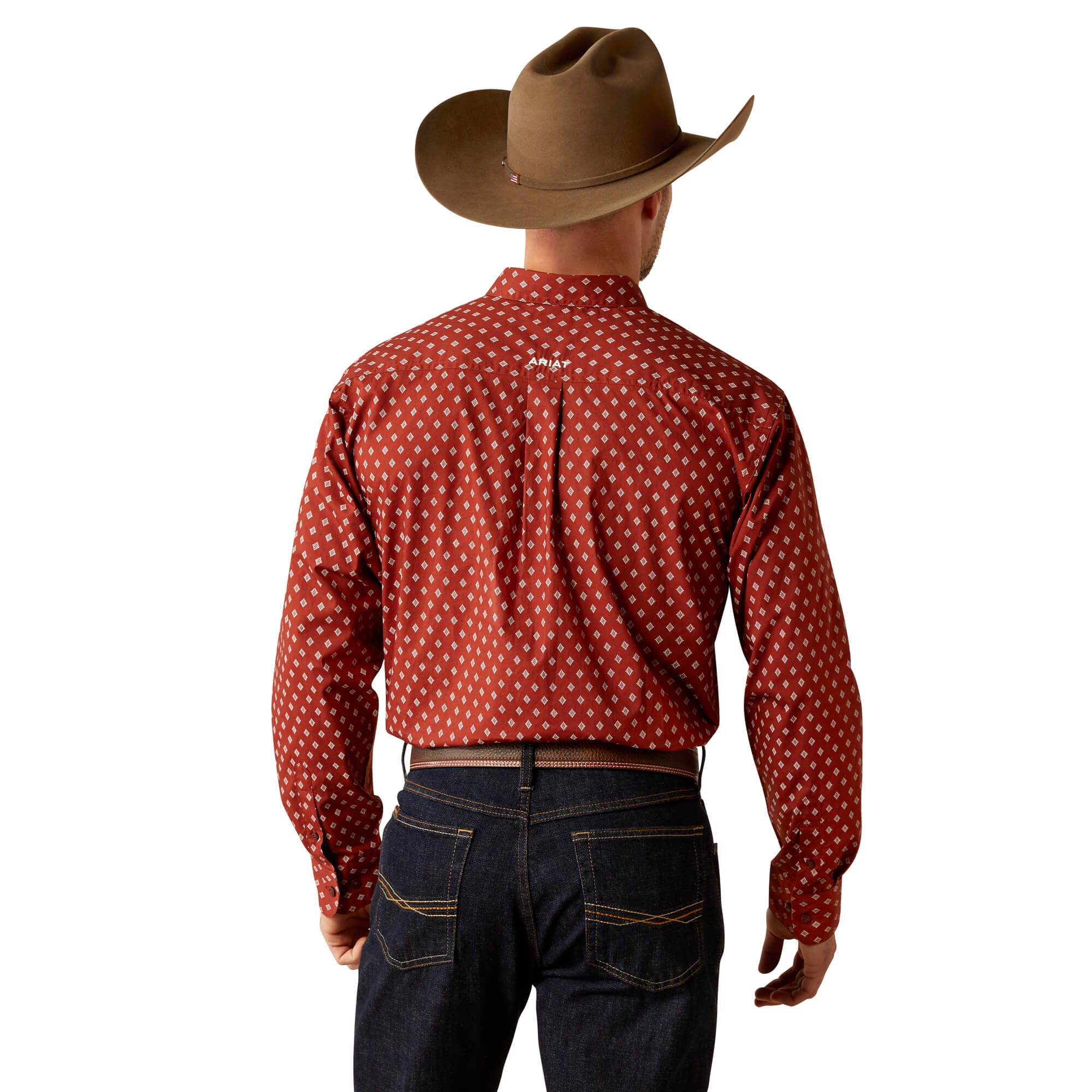 Ariat Burgundy Pax Classic Fit Long Sleeve Shirt