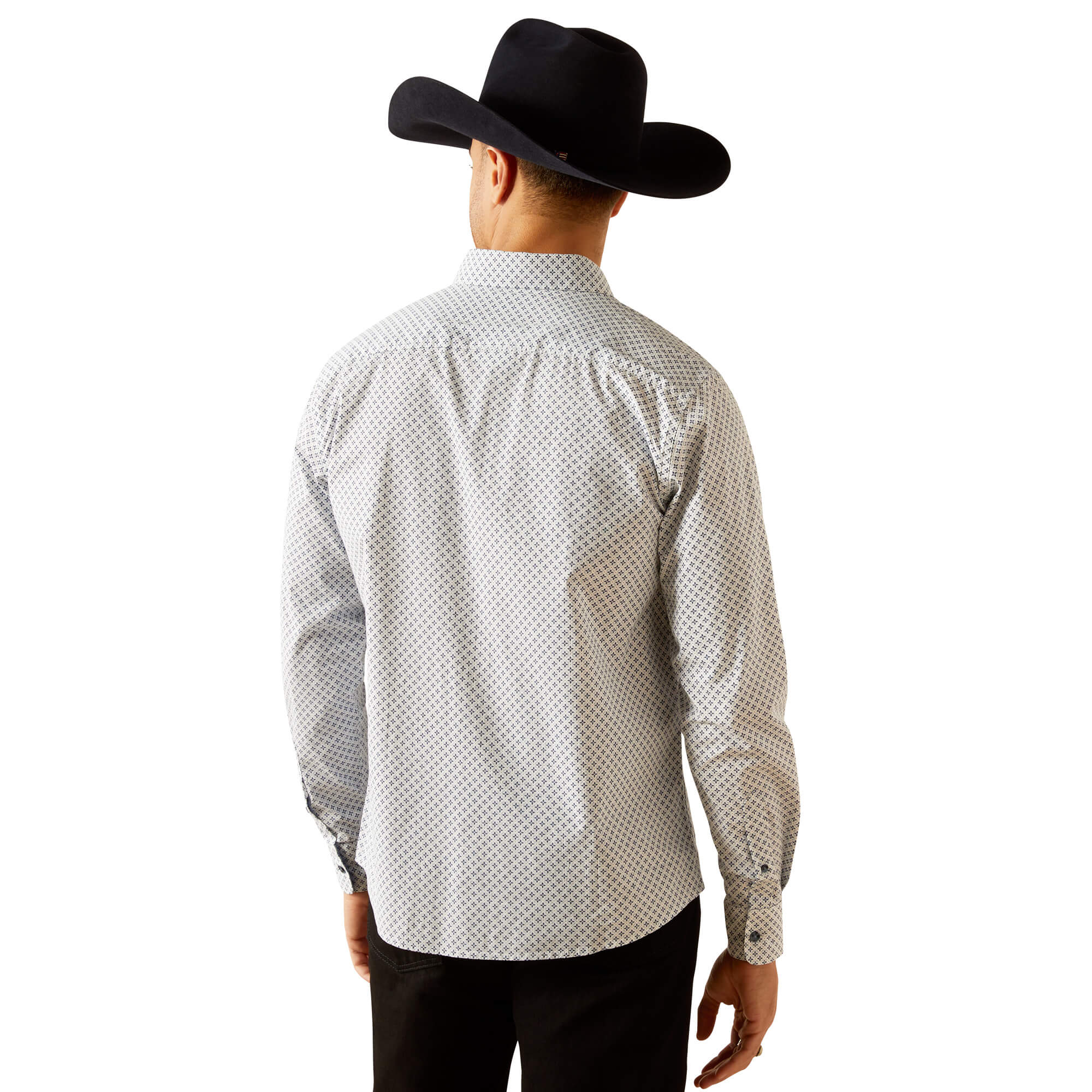 Ariat Maxwell Stretch Blue Modern Fit Long Sleeve Shirt