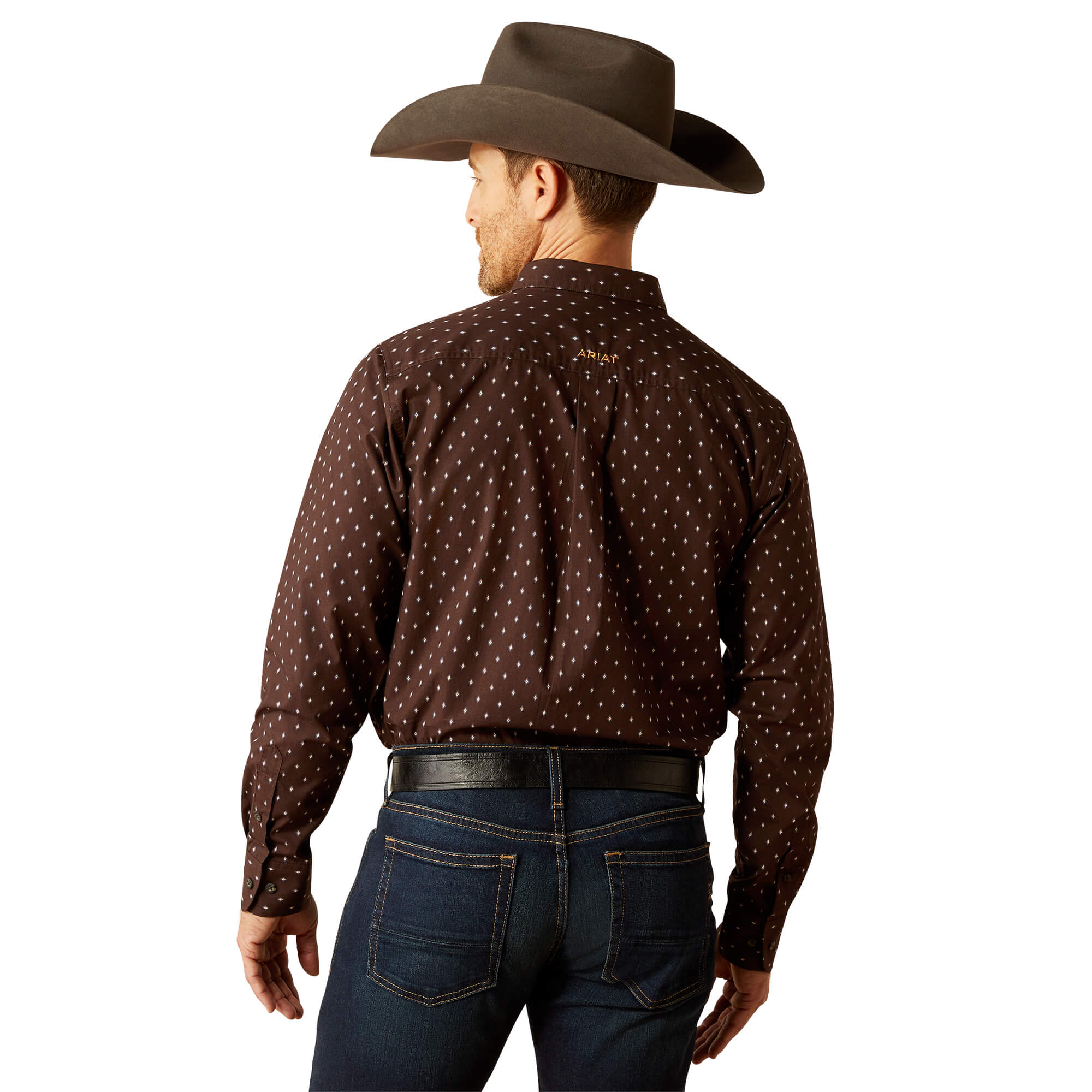 Ariat Brown Chance Fitted Long Sleeve Shirt