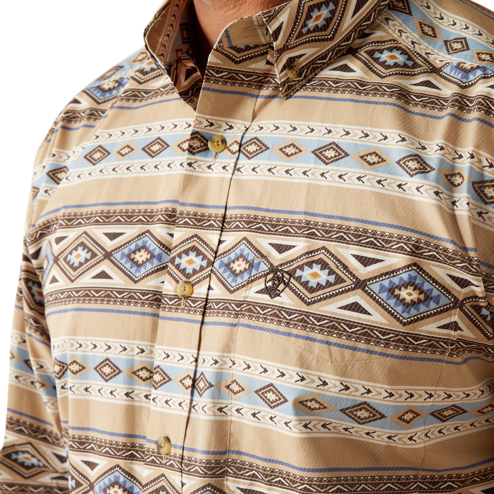 Ariat Brown Cory Classic Fit Long Sleeve Shirt