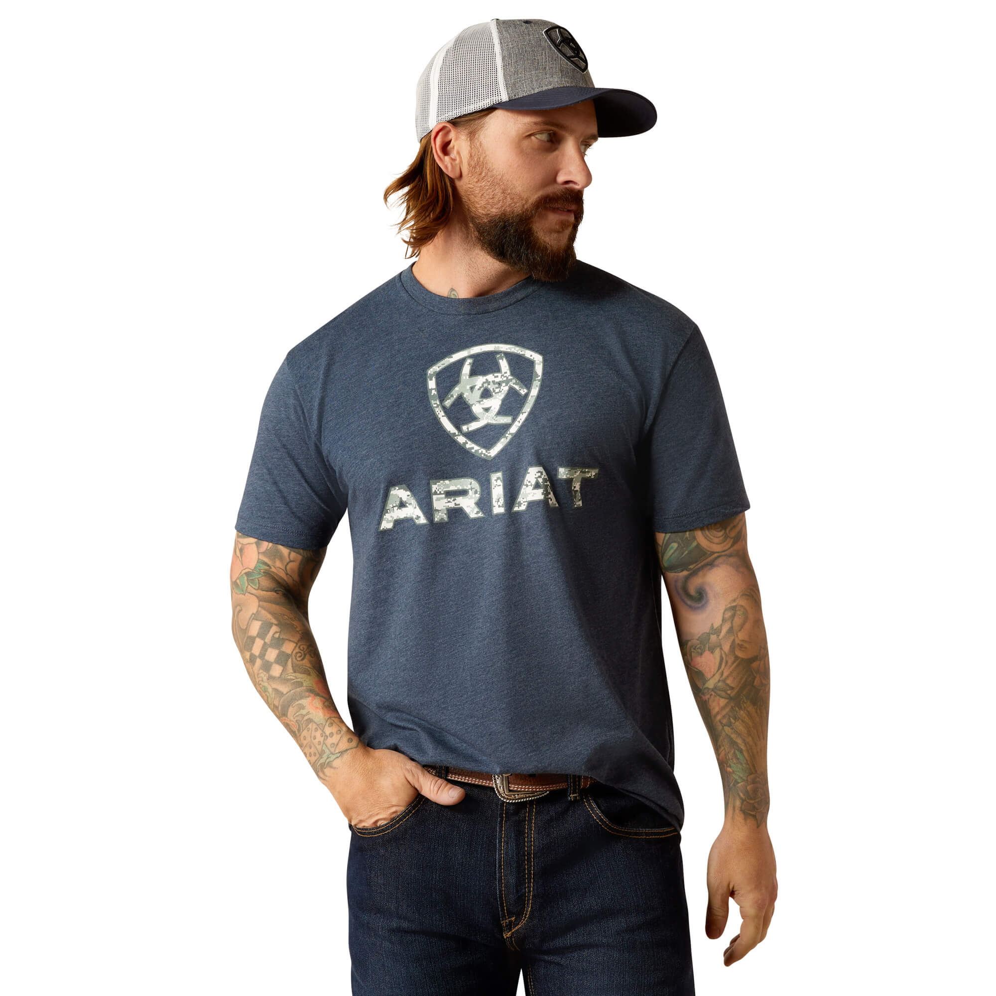 Ariat Navy Heather DigiCamo Liberty T-Shirt