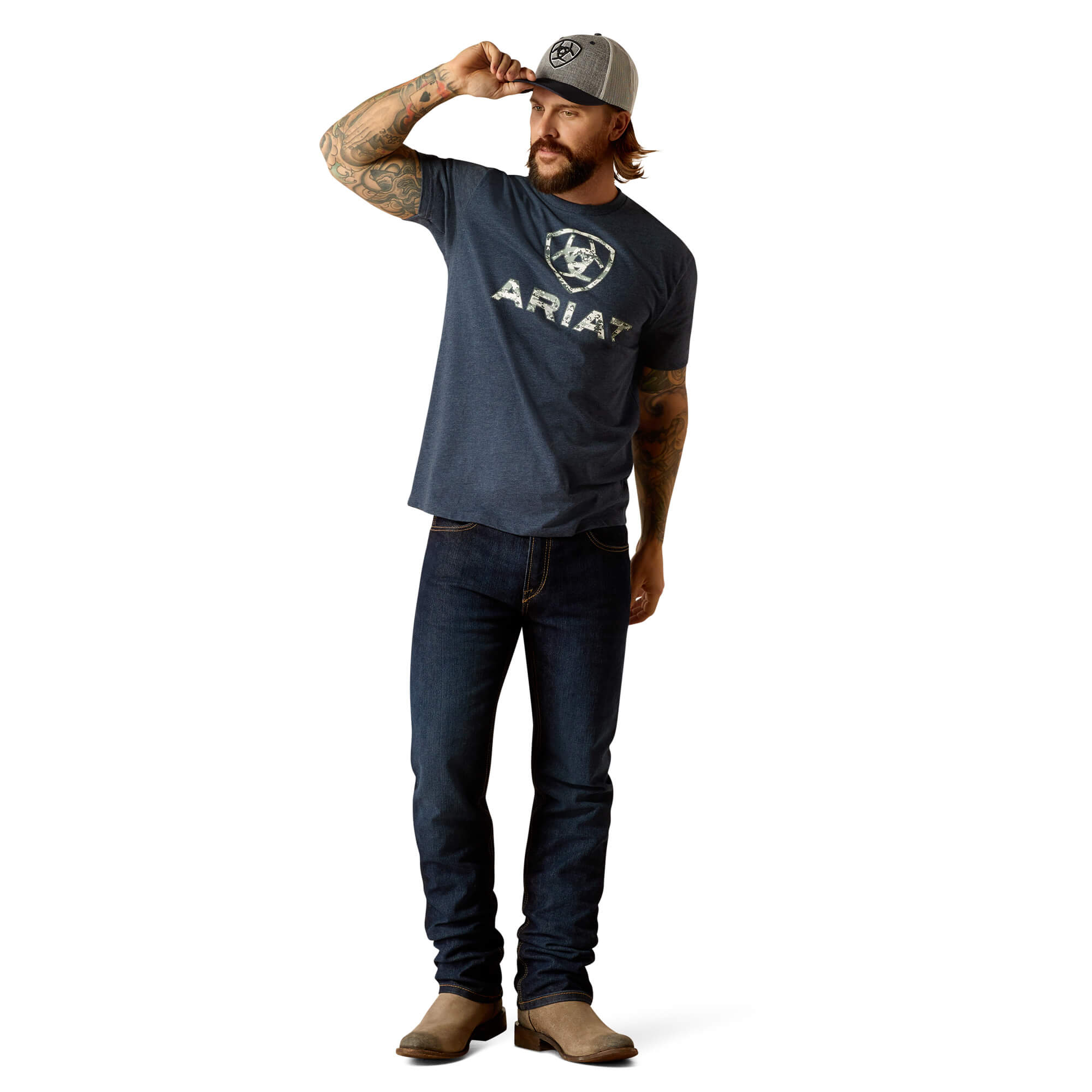 Ariat Navy Heather DigiCamo Liberty T-Shirt