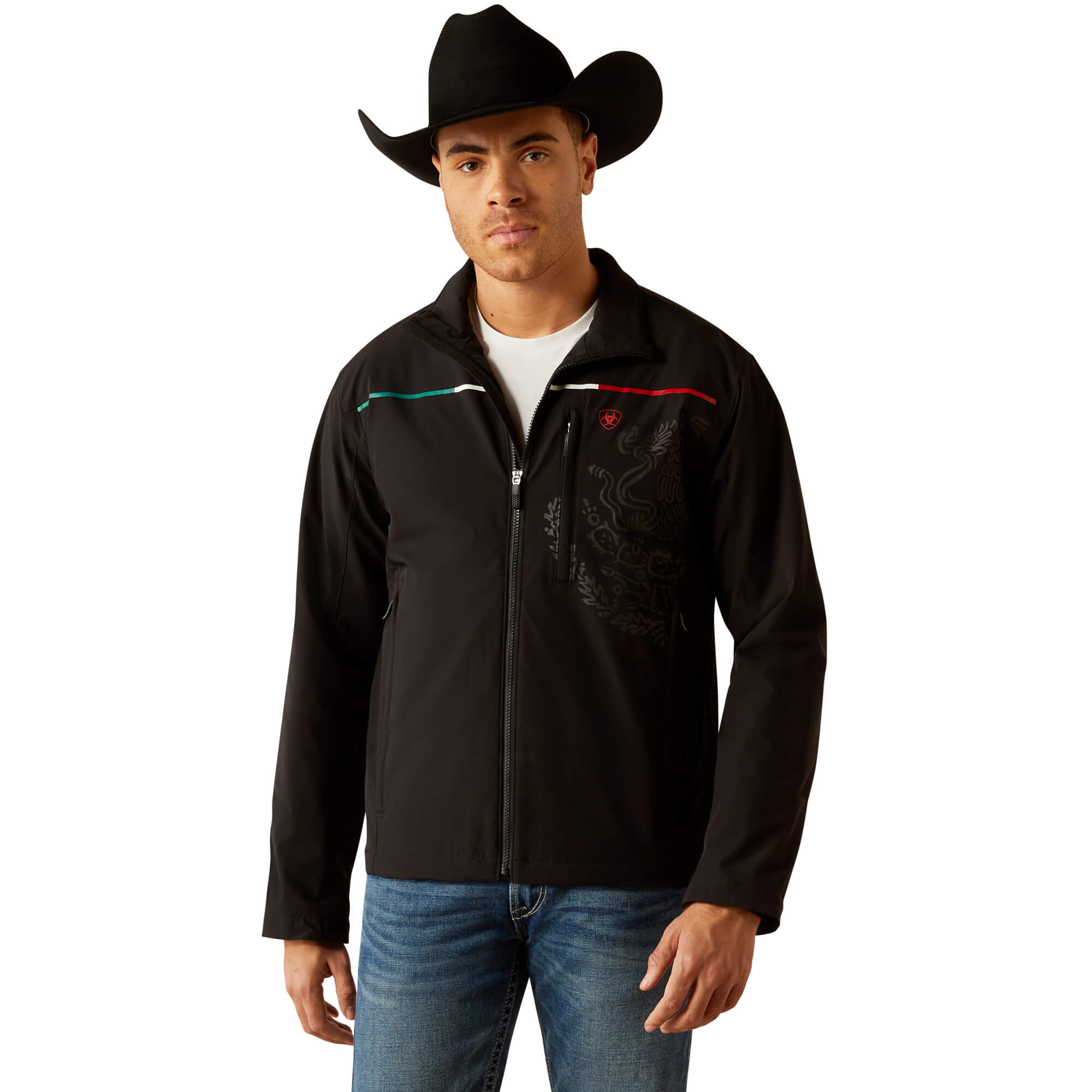 Ariat Black Pioneer Stretchshell Mexico Jacket