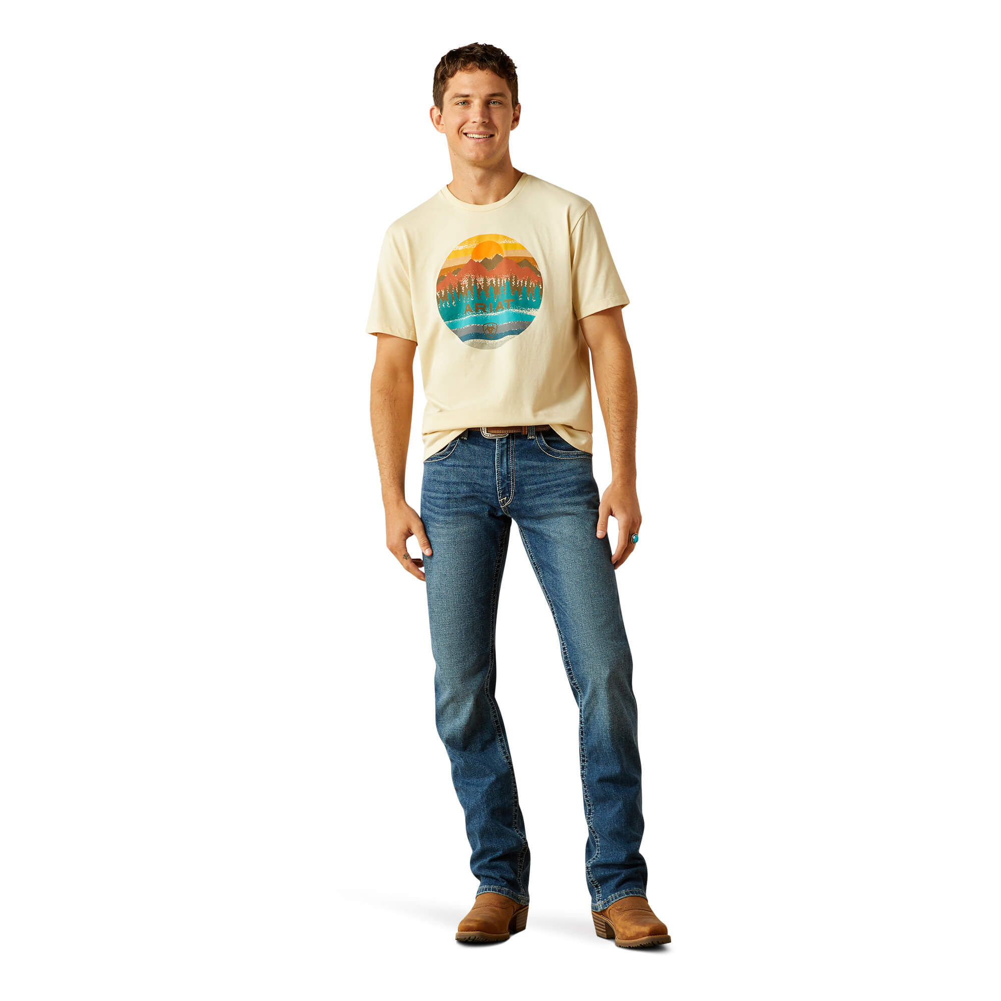 Ariat Wood Ash Grit Scene T-Shirt