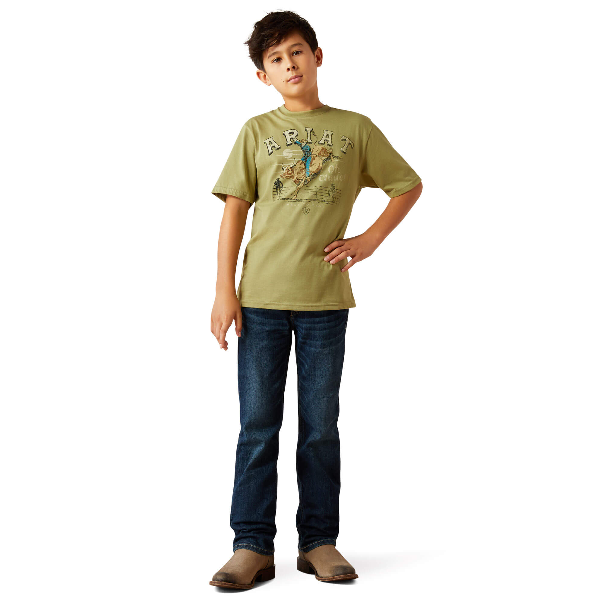 Ariat Boys Tent Green Oh Chute T Shirt