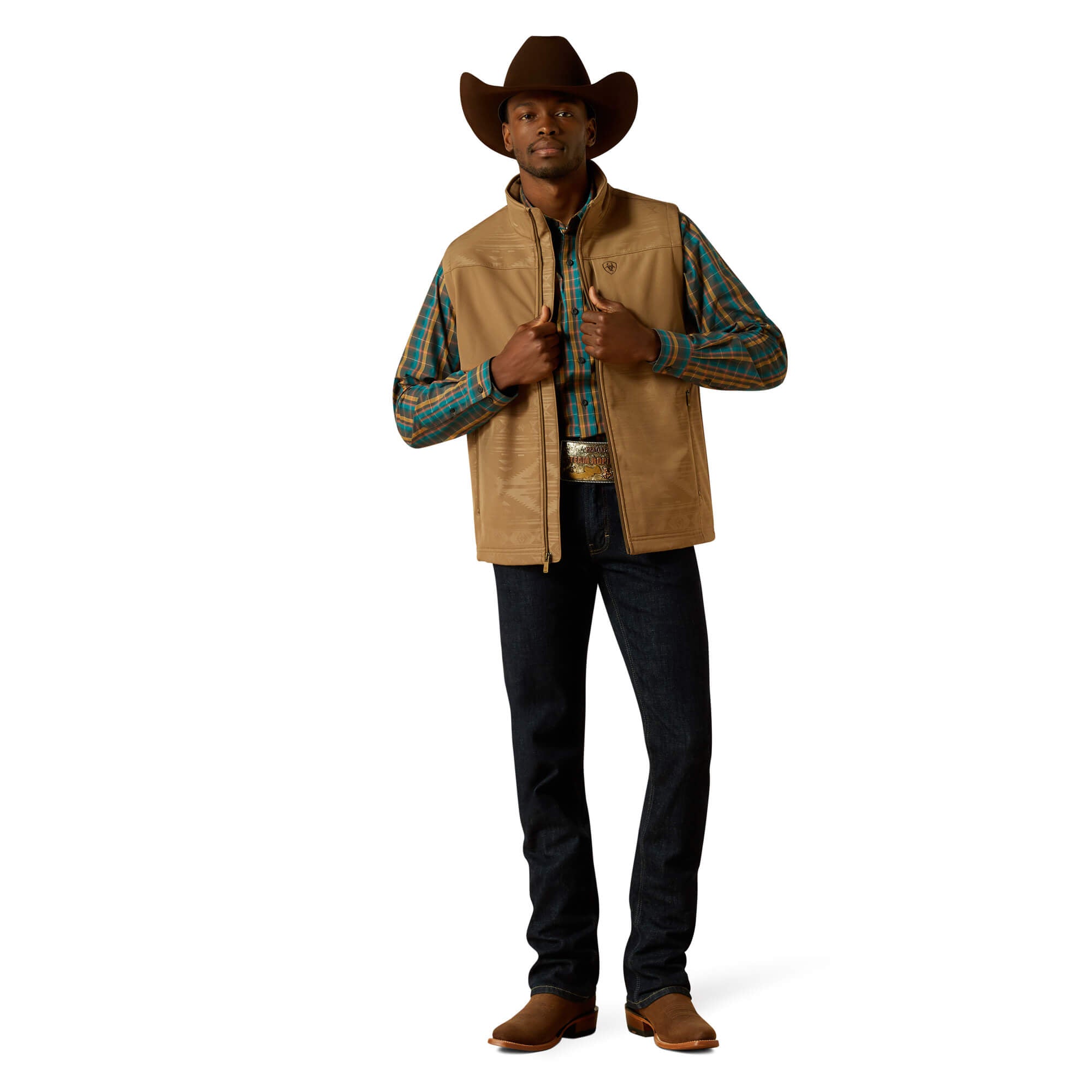 Ariat Khaki Southwest Vernon Softshell Vest