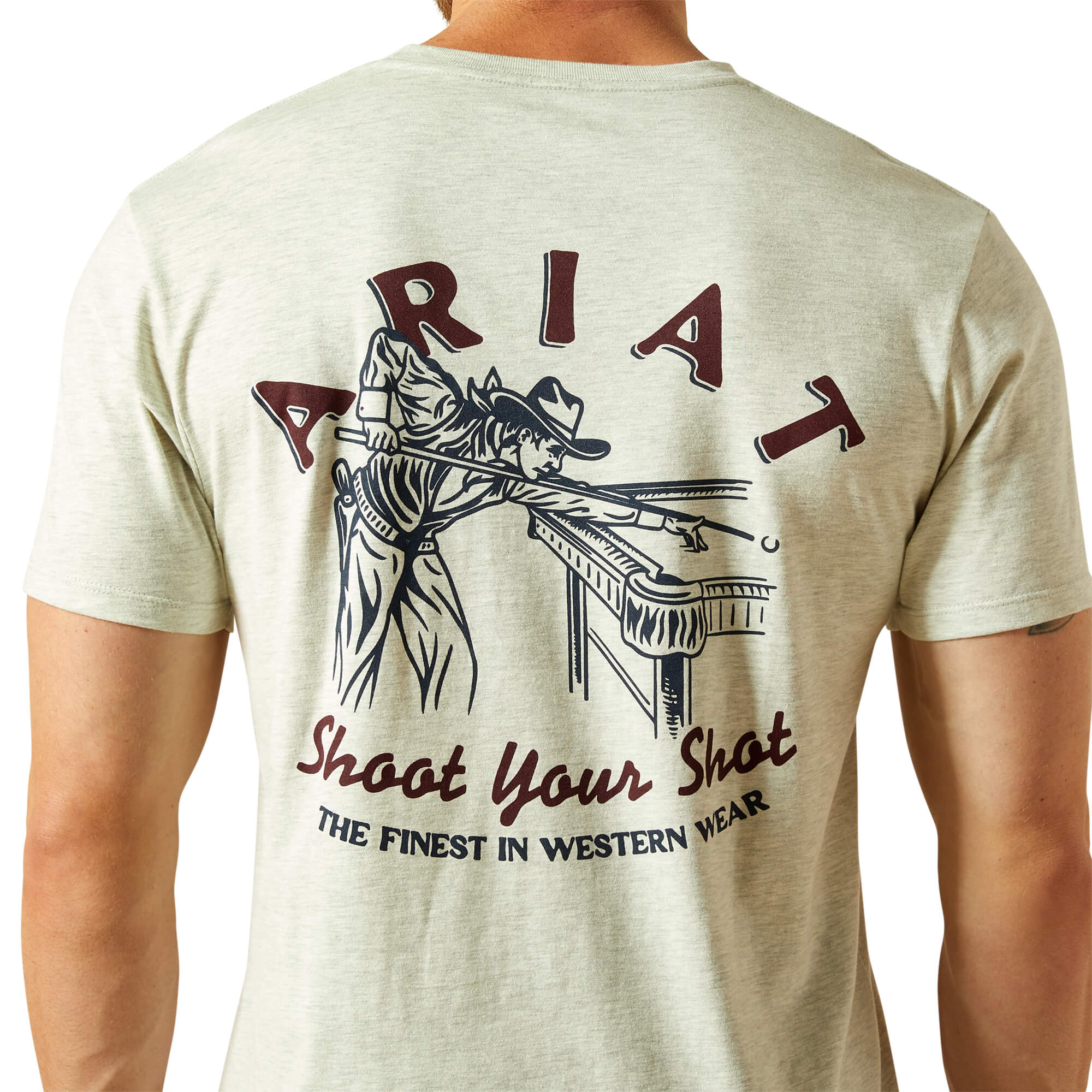 Ariat Oatmeal Heather Straight Shooter T-Shirt