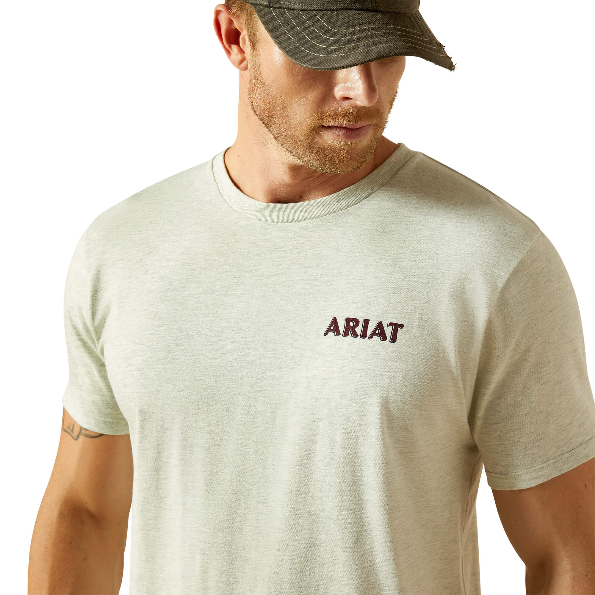 Ariat Oatmeal Heather Straight Shooter T-Shirt