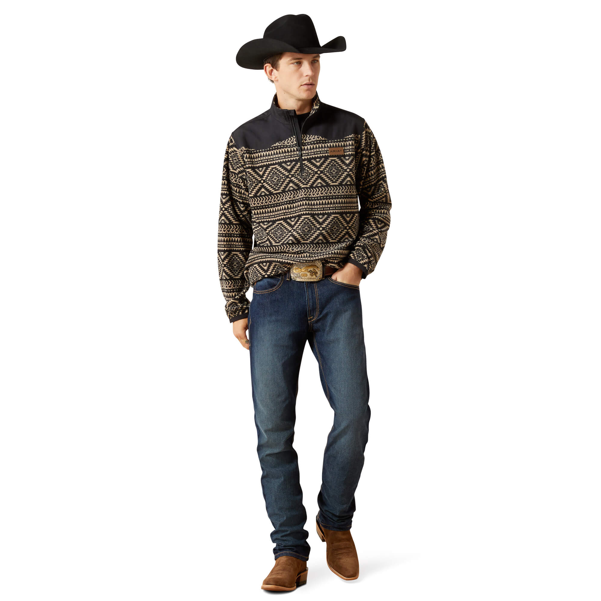 Ariat Black Southwest Basis Fleece Sweatshirt