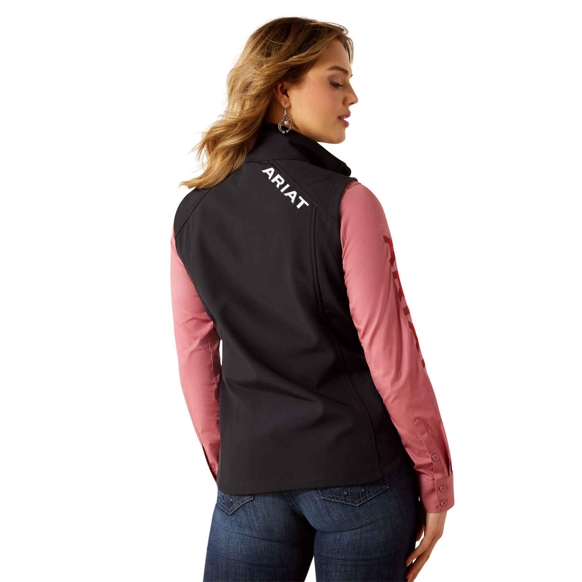 Ariat Women's Black Logo Softshell Vest
