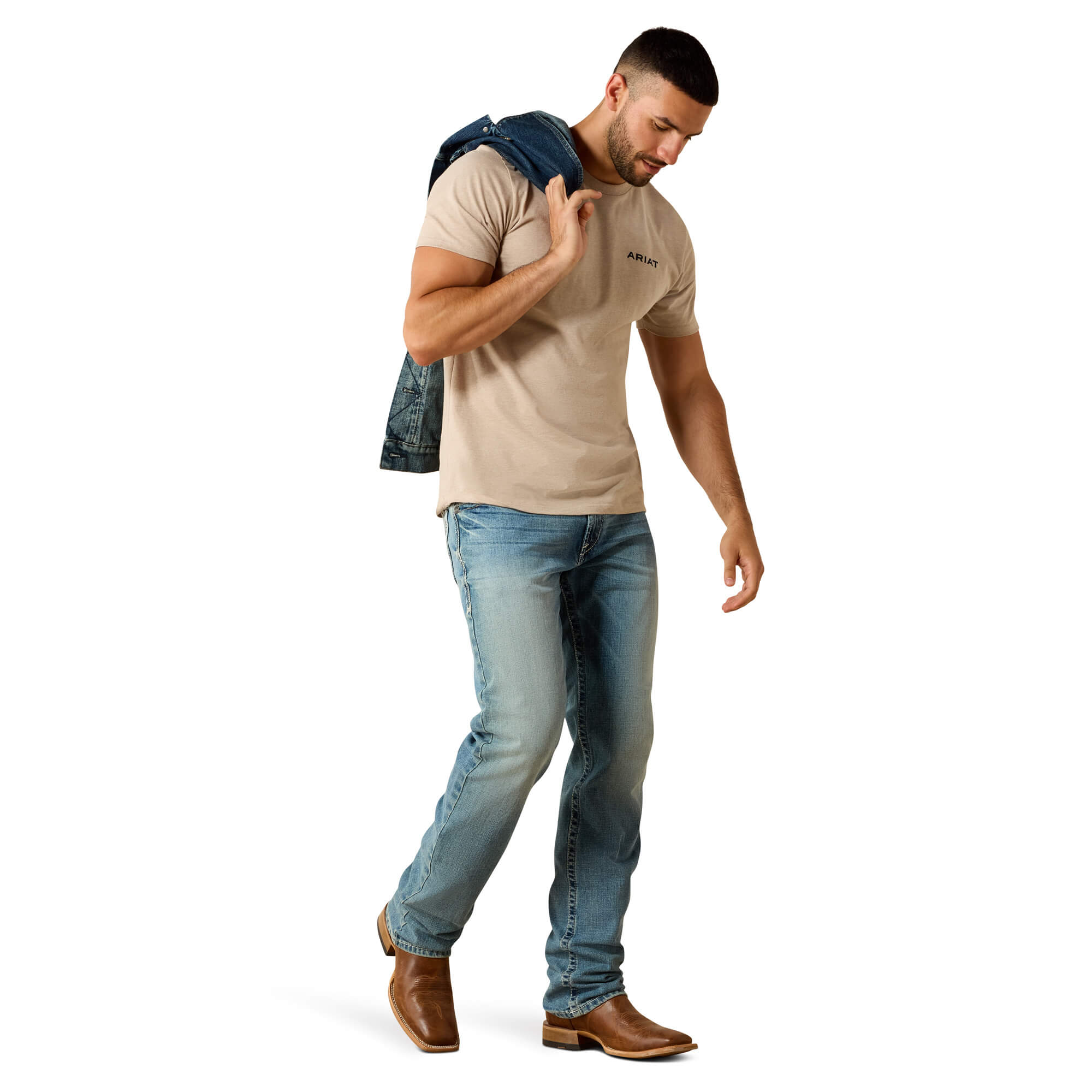 Ariat Brindle Heather Sandstone Shield T-Shirt