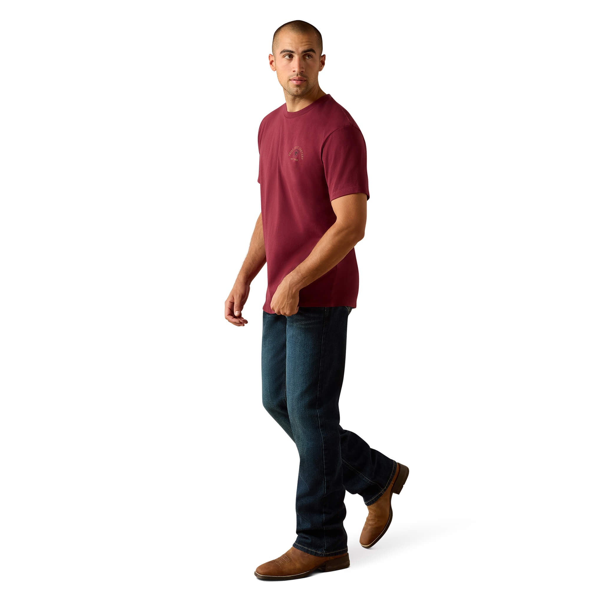 Ariat Maroon Banner Shell Game Classic Fit T-Shirt