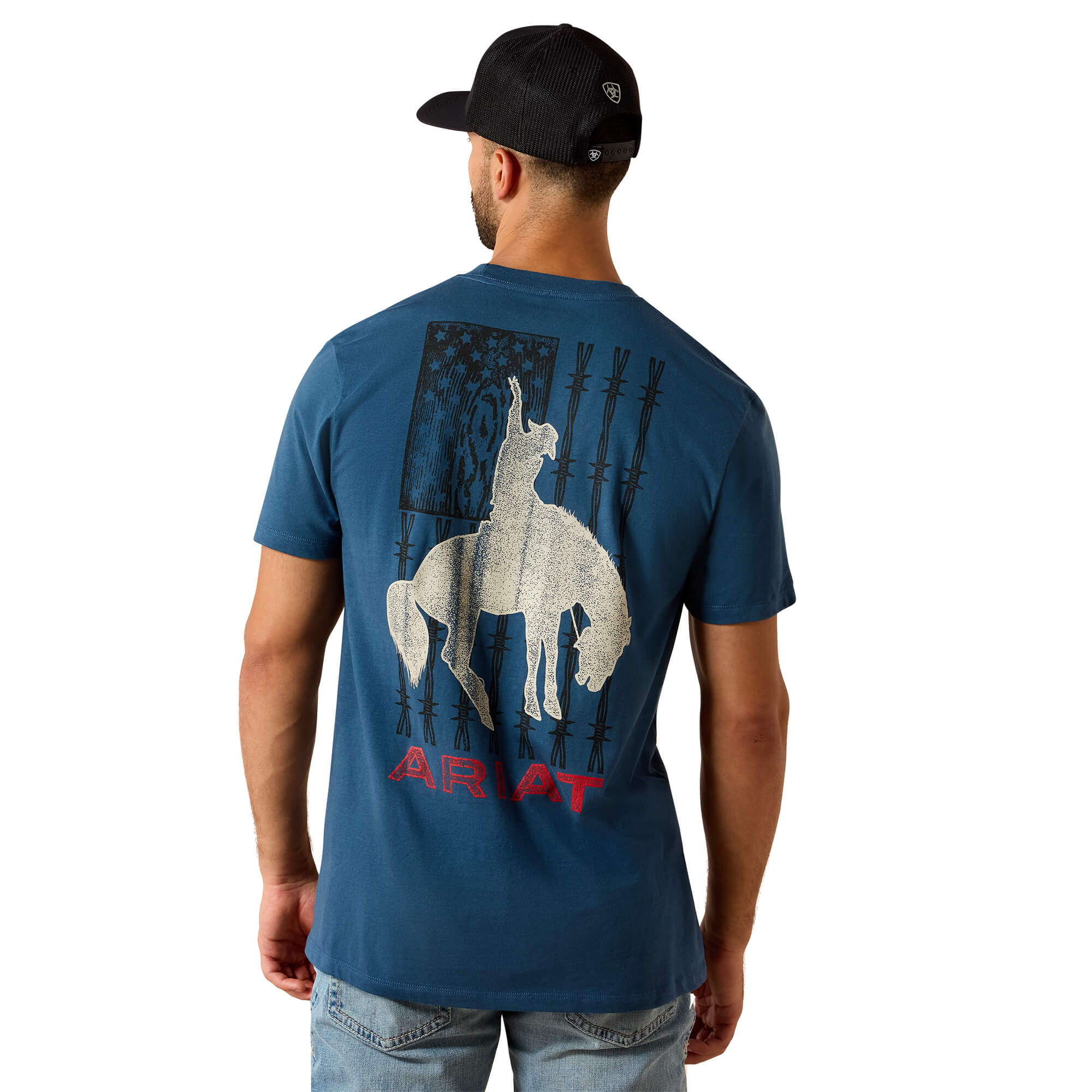 Ariat Key Largo Bronco Flag T-Shirt