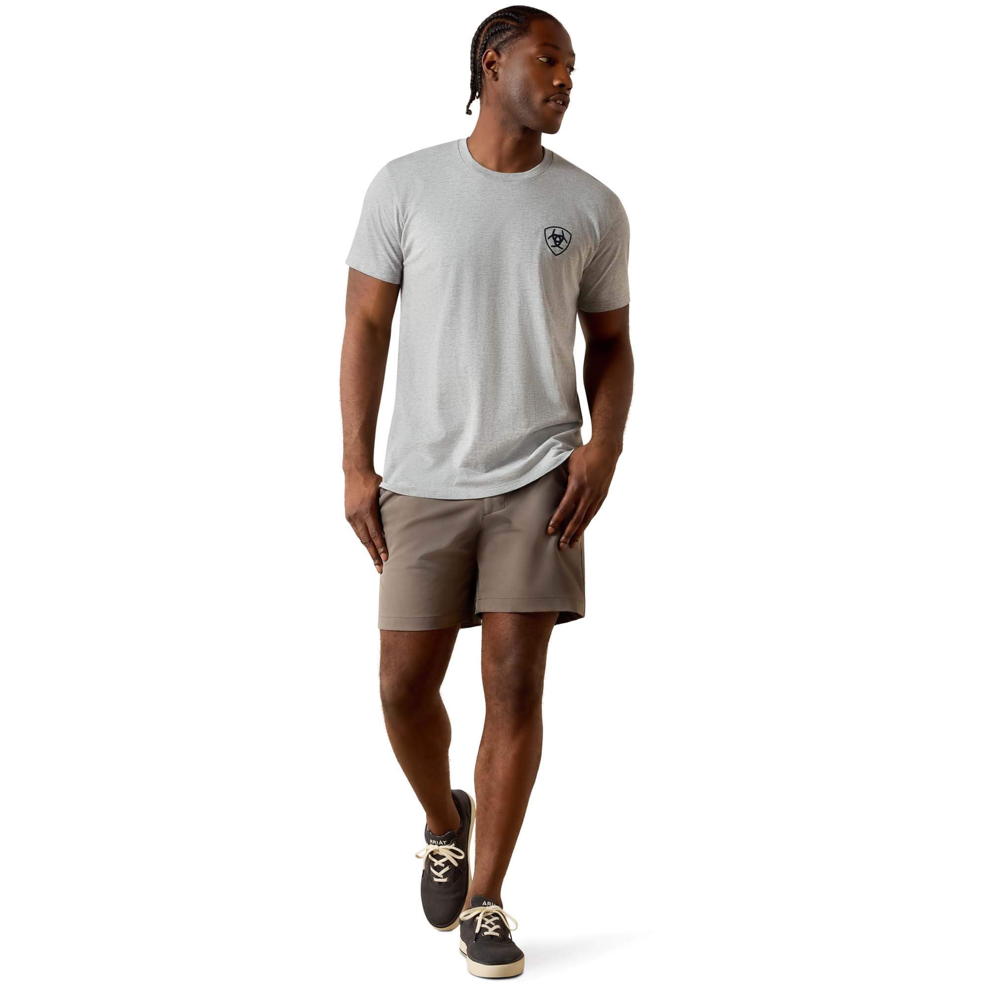 Ariat Grey Heather Banner Badge T-Shirt