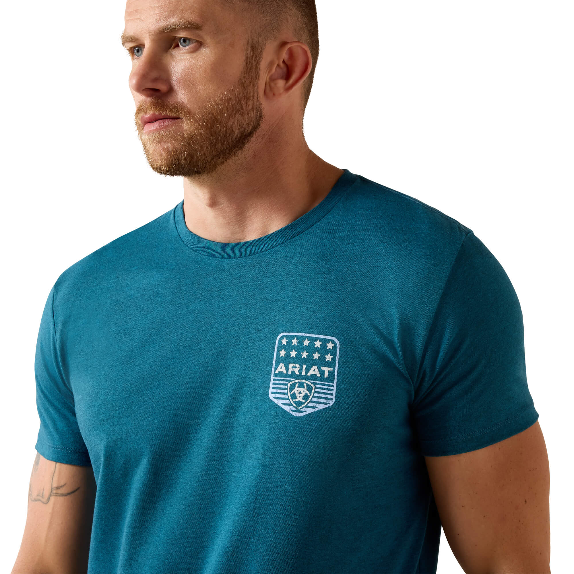 Ariat Monaco Blue Stripe Patriotic Badge T-Shirt