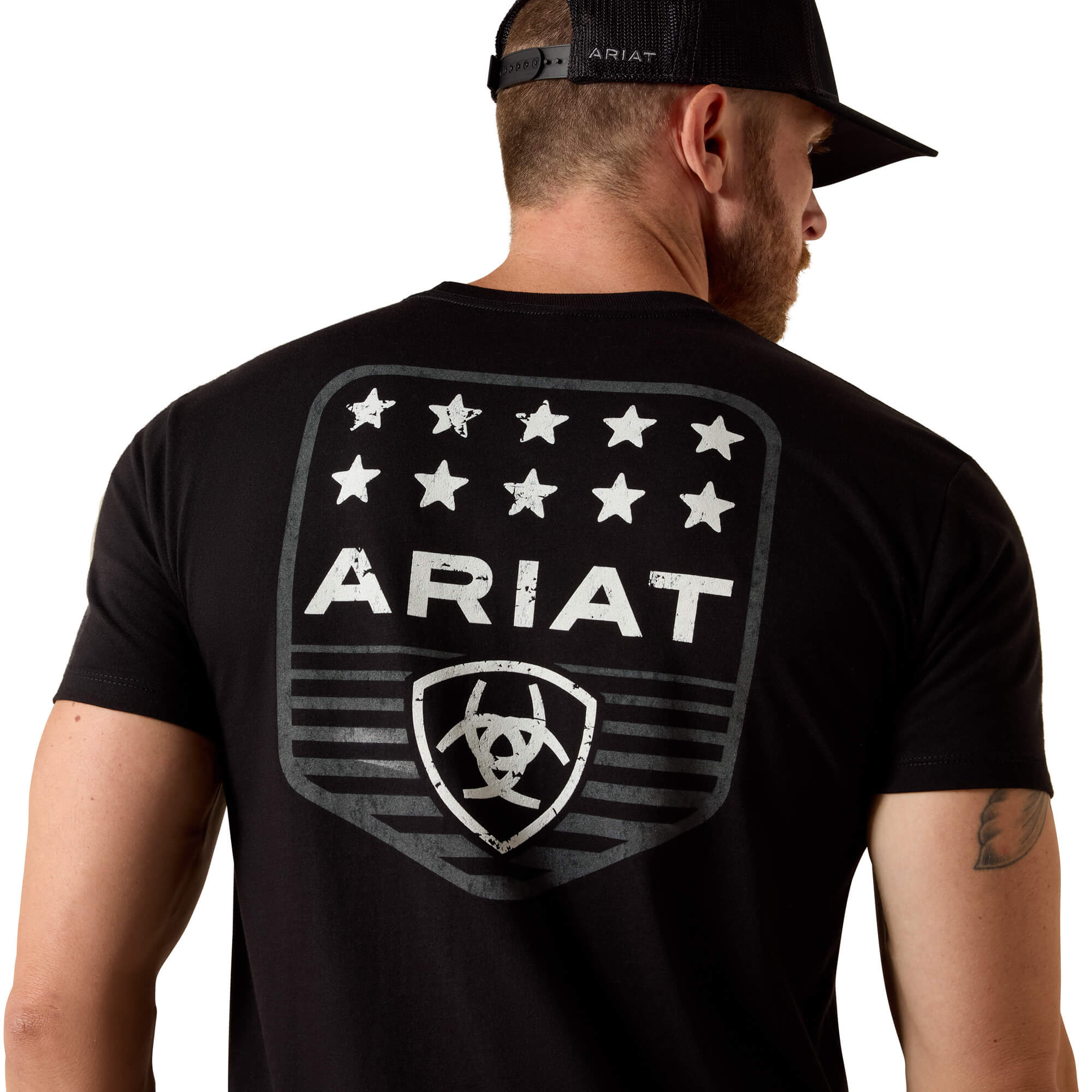 Ariat Black Stripe Patriotic Badge T-Shirt