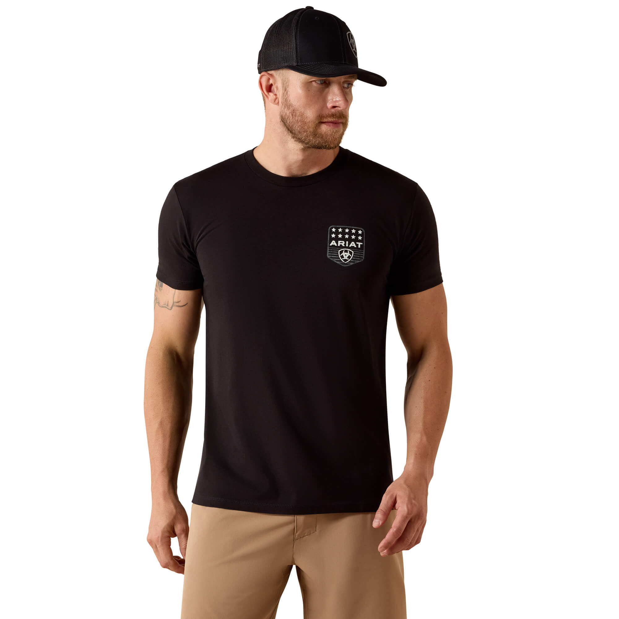 Ariat Black Stripe Patriotic Badge T-Shirt