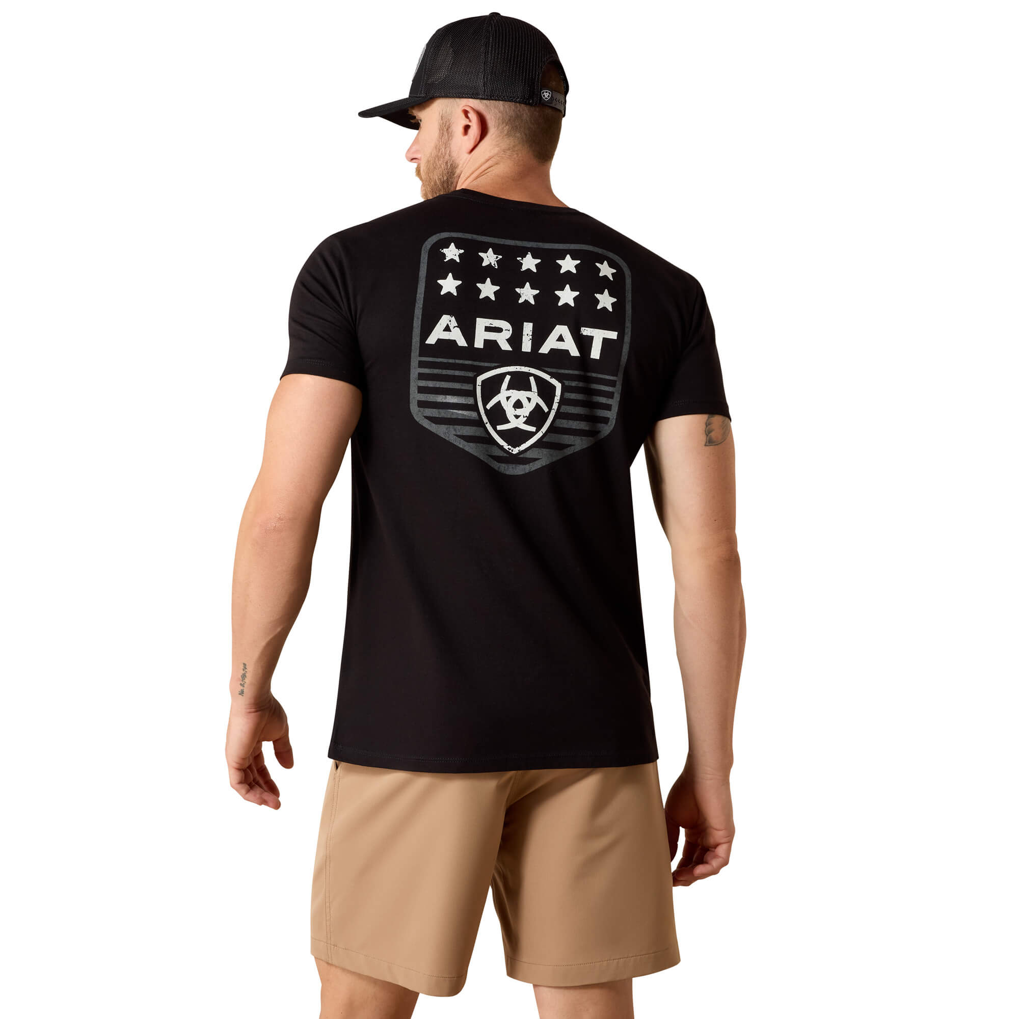 Ariat Black Stripe Patriotic Badge T-Shirt