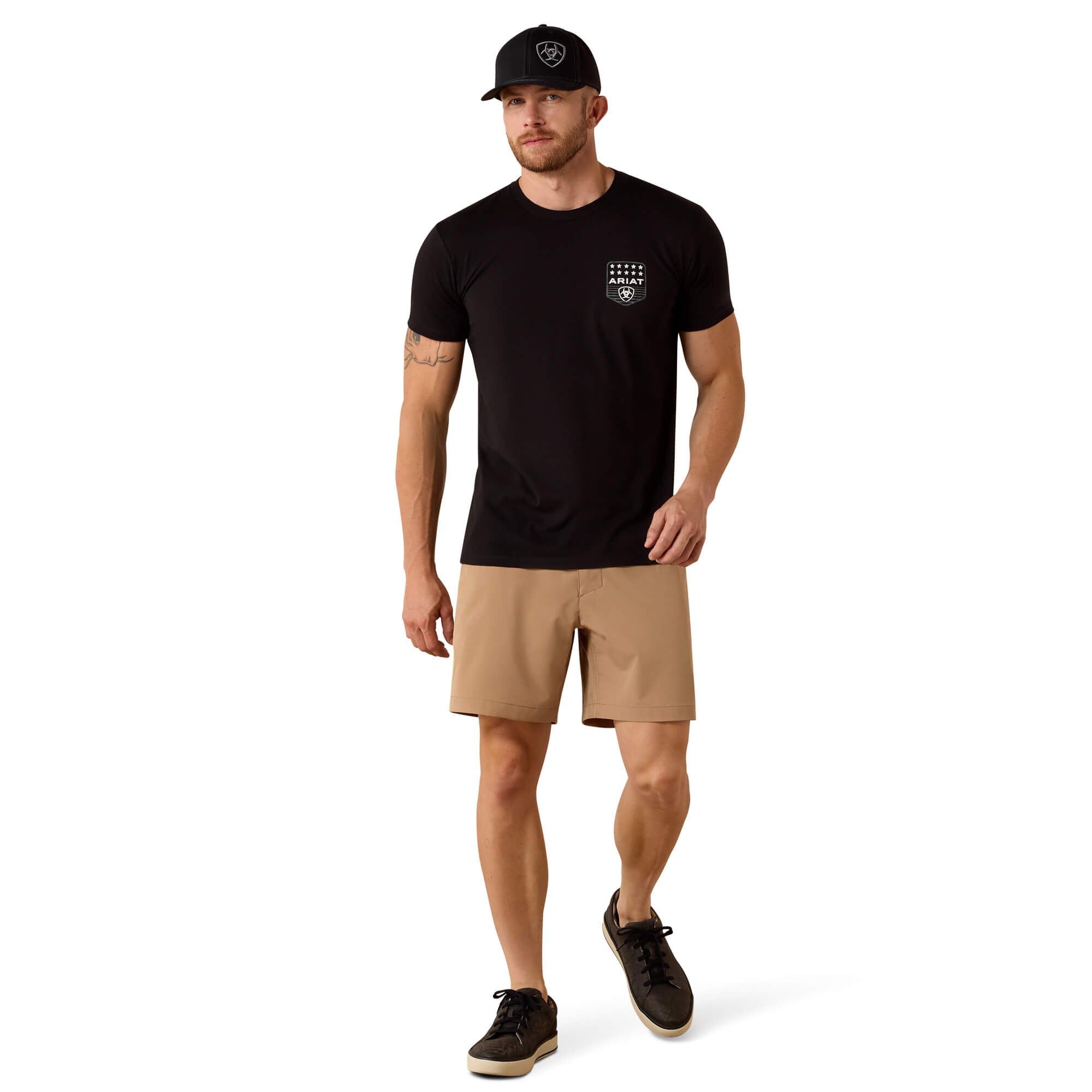 Ariat Black Stripe Patriotic Badge T-Shirt