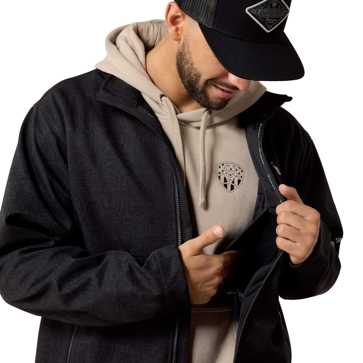 Ariat Black Mexico Logo Softshell Jacket