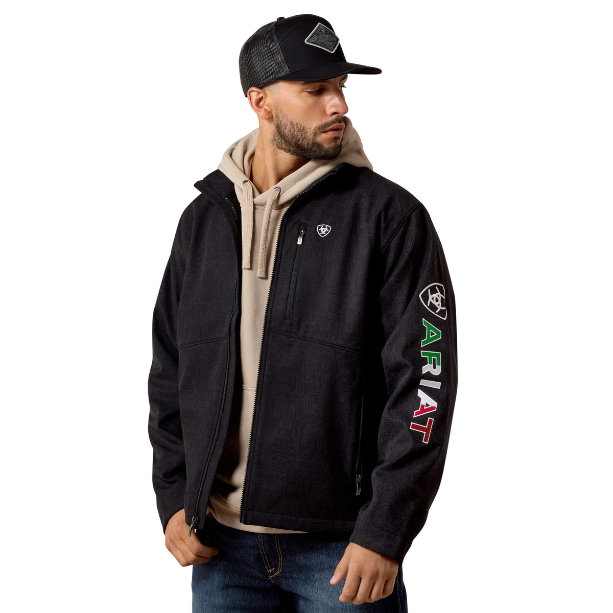 Ariat Black Mexico Logo Softshell Jacket