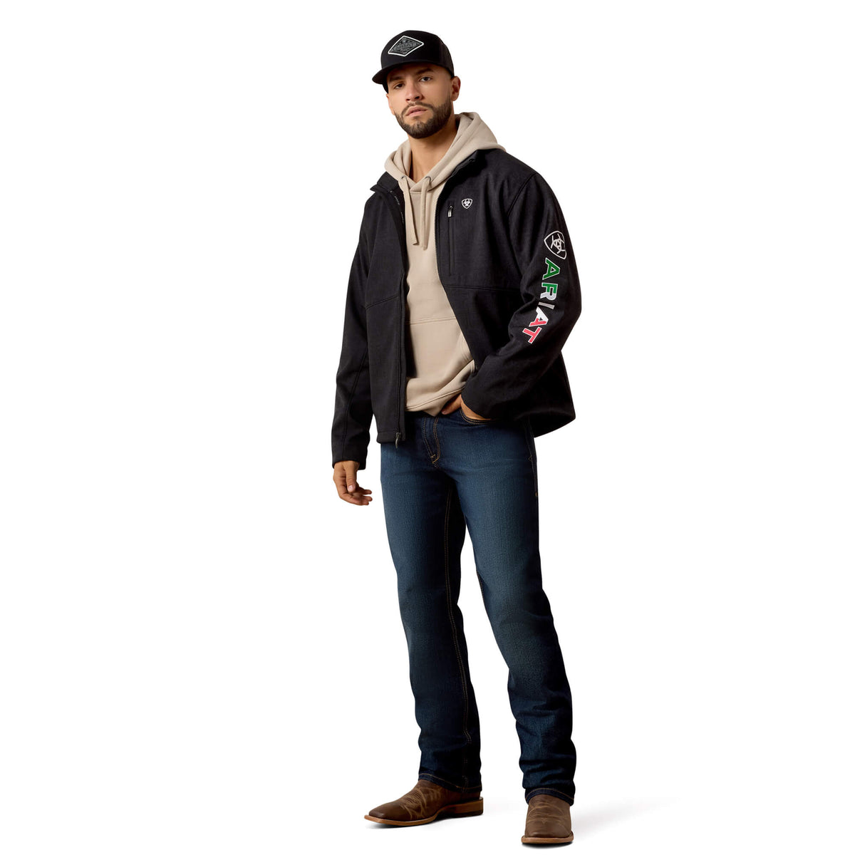 Ariat Black Mexico Logo Softshell Jacket