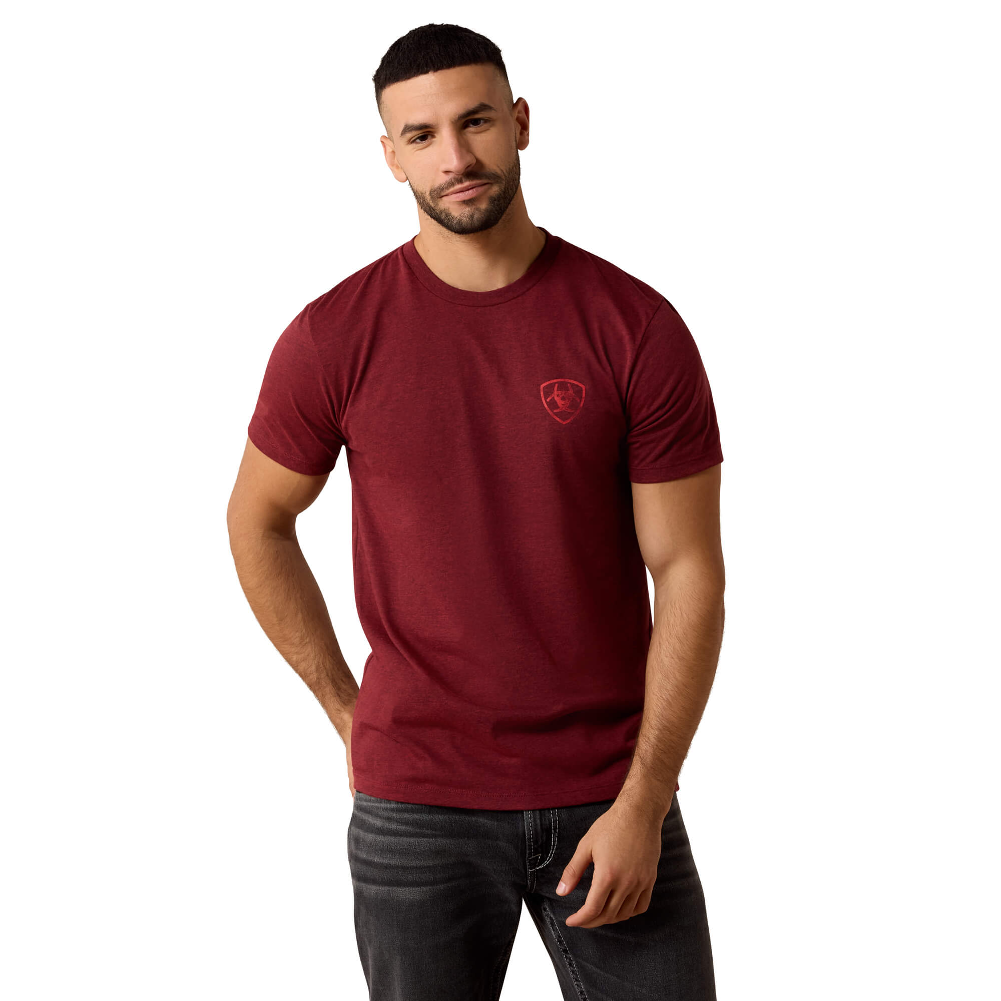 Ariat Crimson Black Heather Southwest Stamper T-Shirt