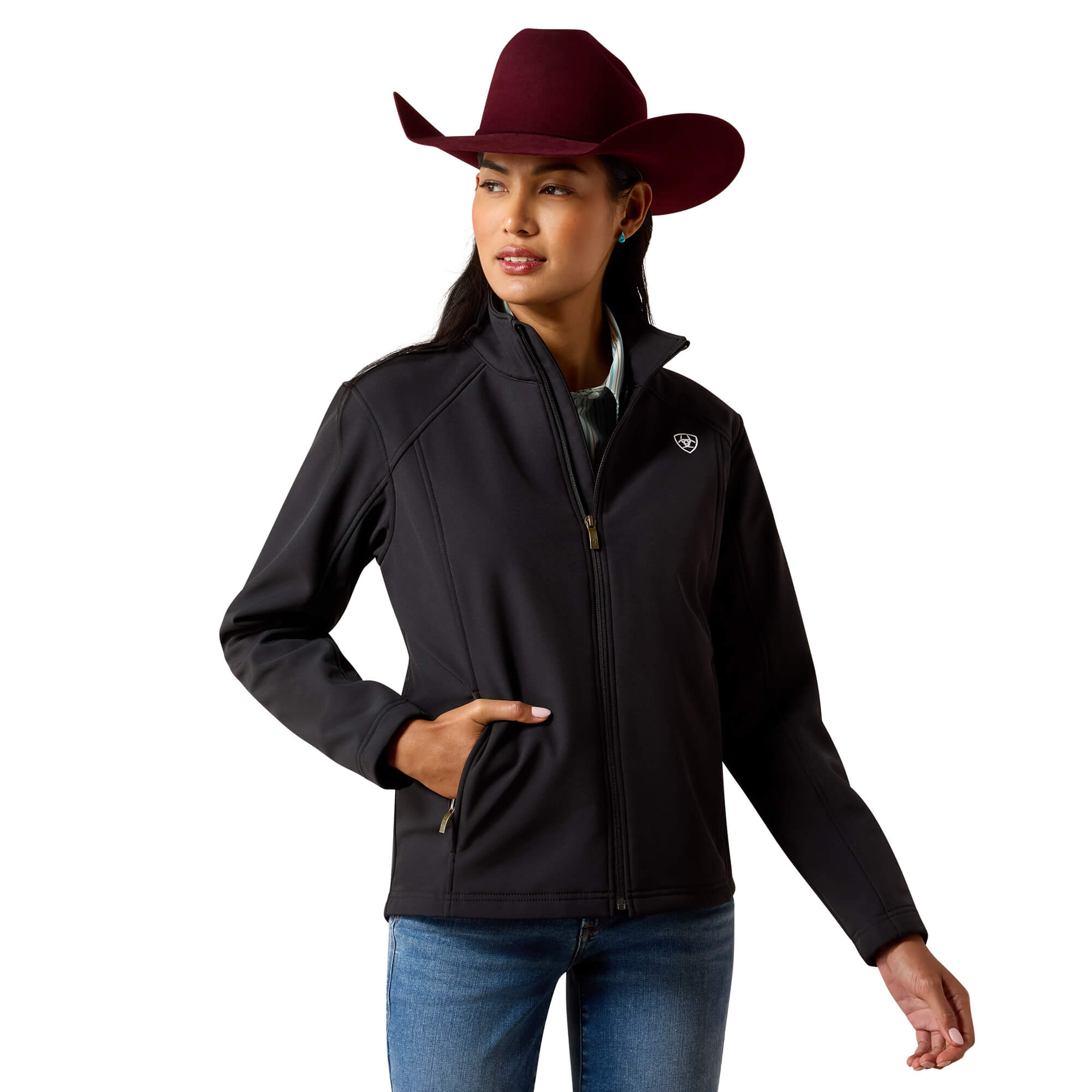 Ariat Women's Black Logo Softshell Jacket