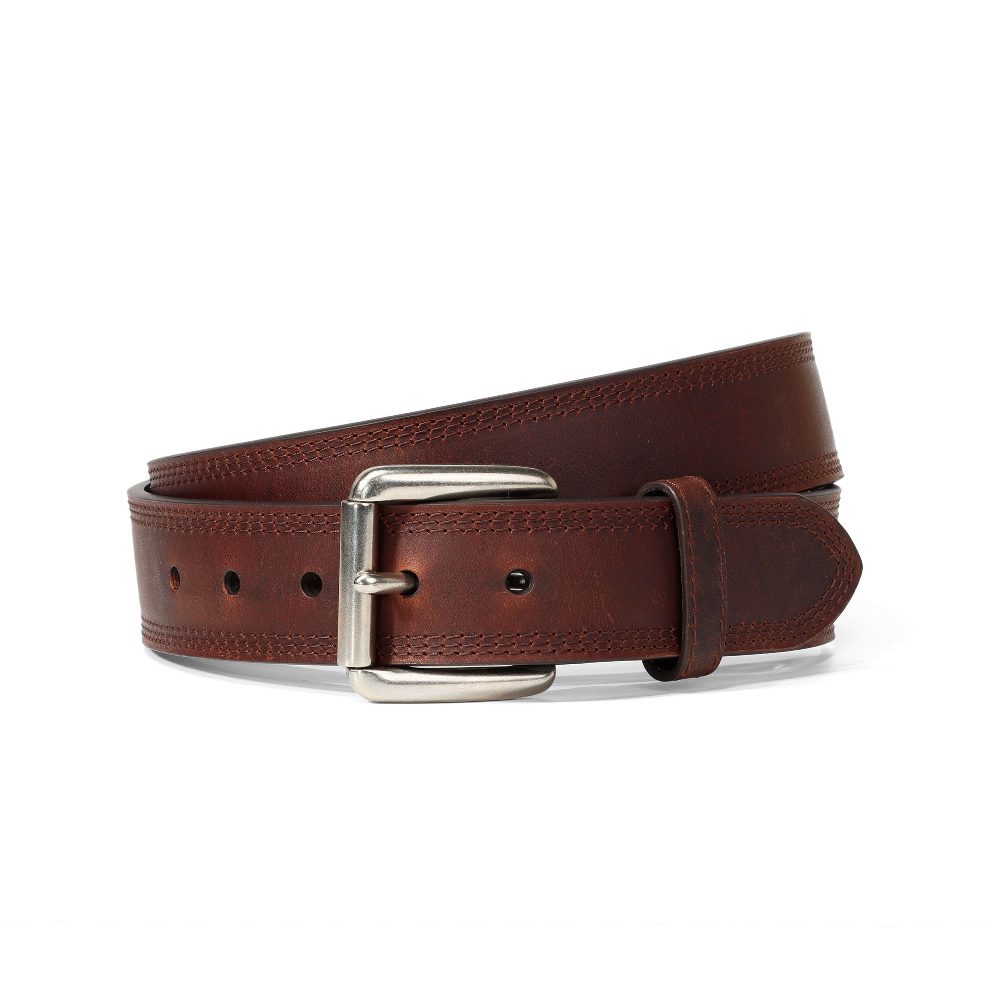 Ariat Copper Triple Stitch Leather Belt