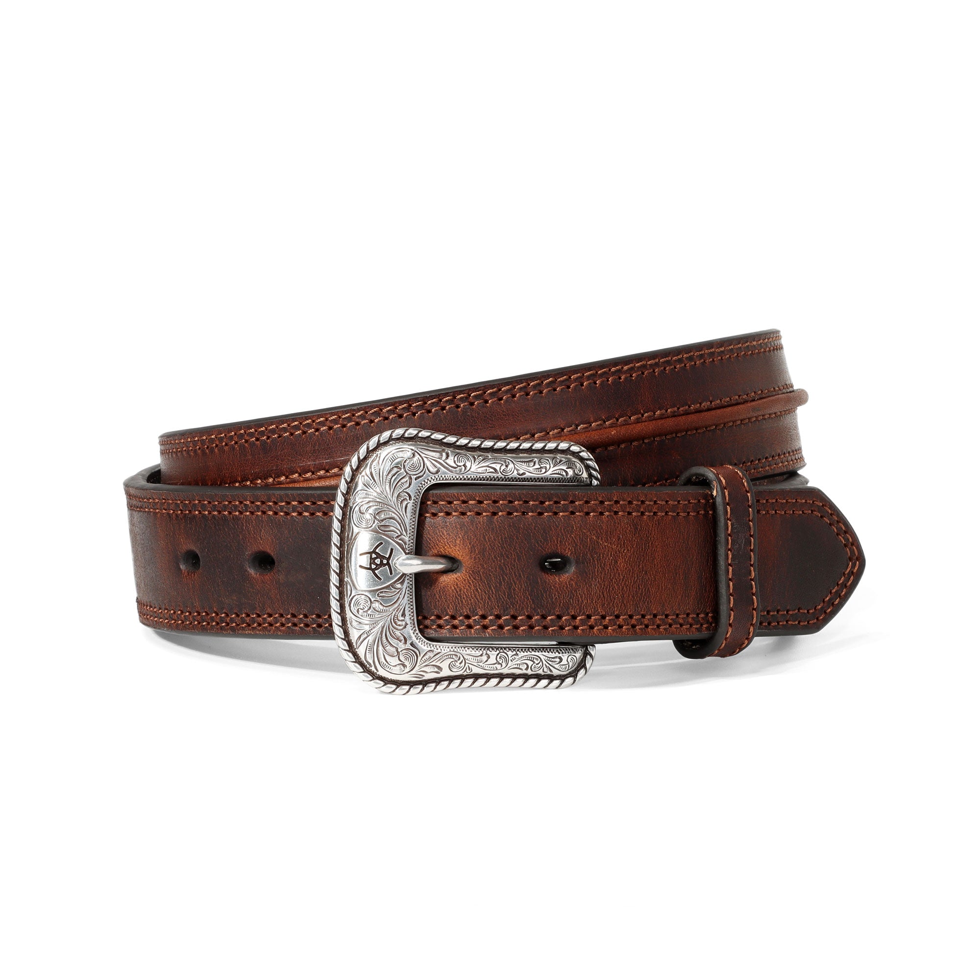 Ariat Brown Center Bump Design Belt