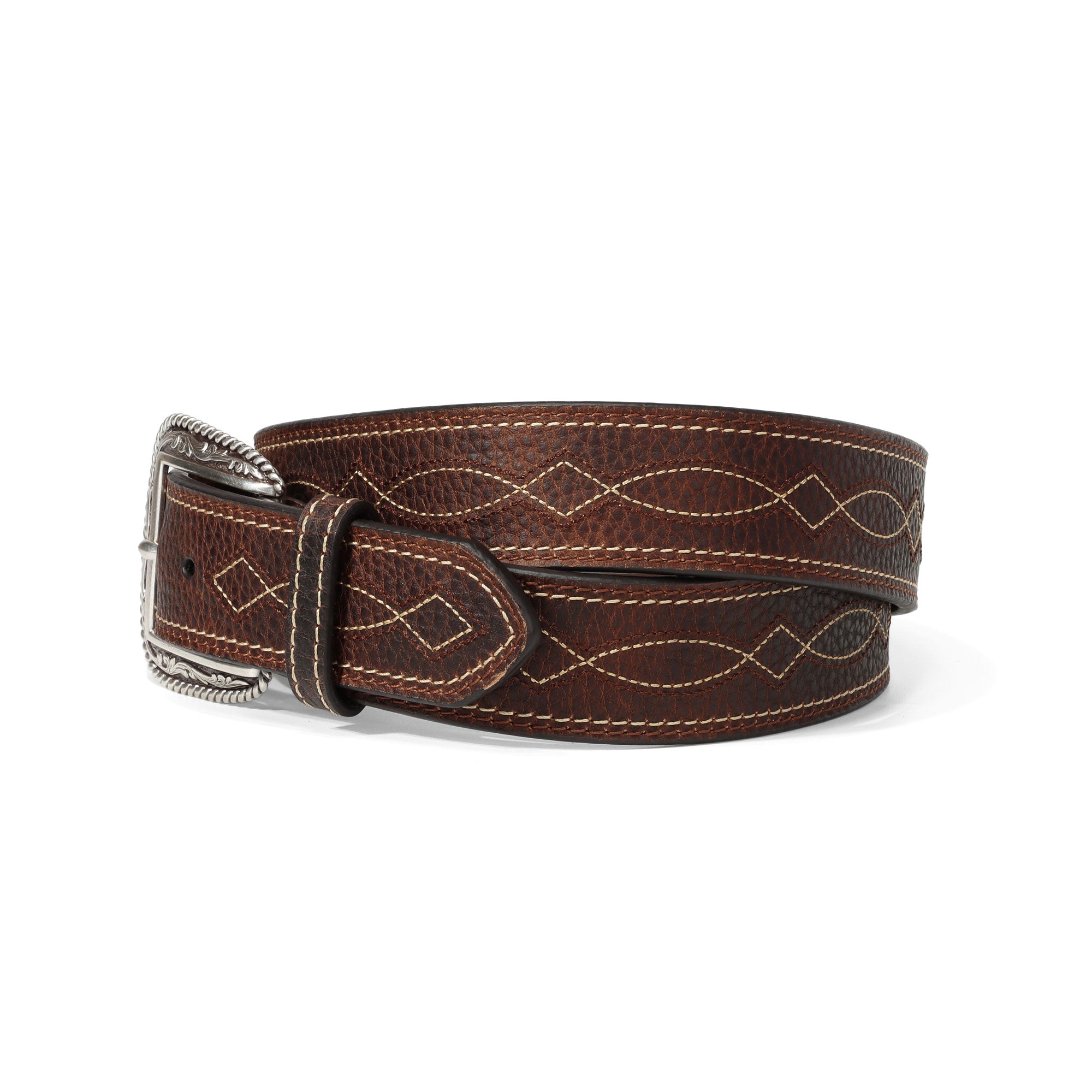 Ariat Brown Stitched Design Belt