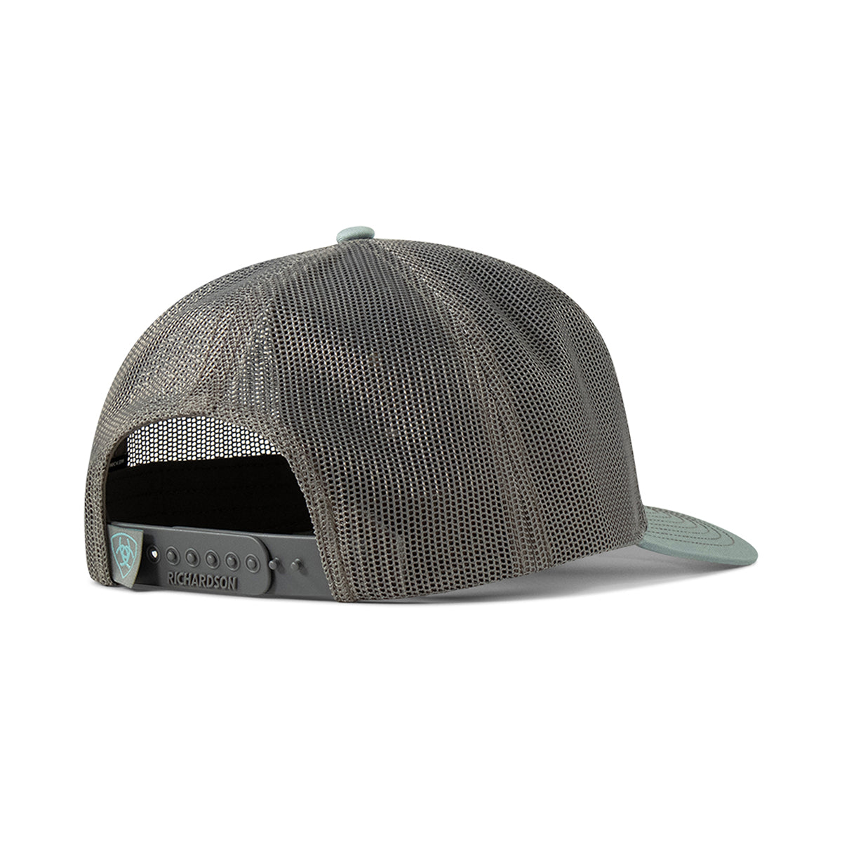 Ariat Blue & Grey Faux Leather Patch Logo Cap