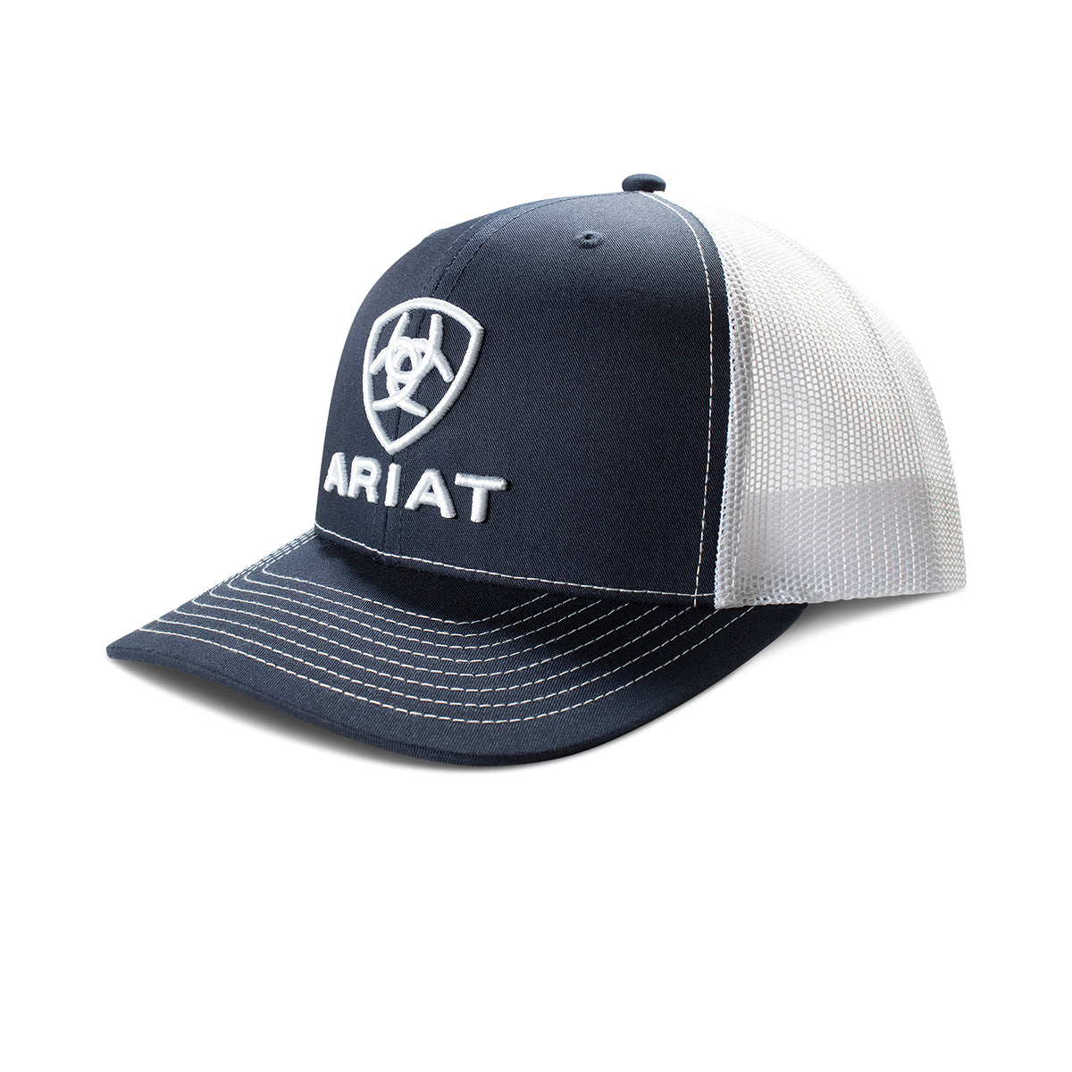 Ariat Navy & White Stacked Logo Cap