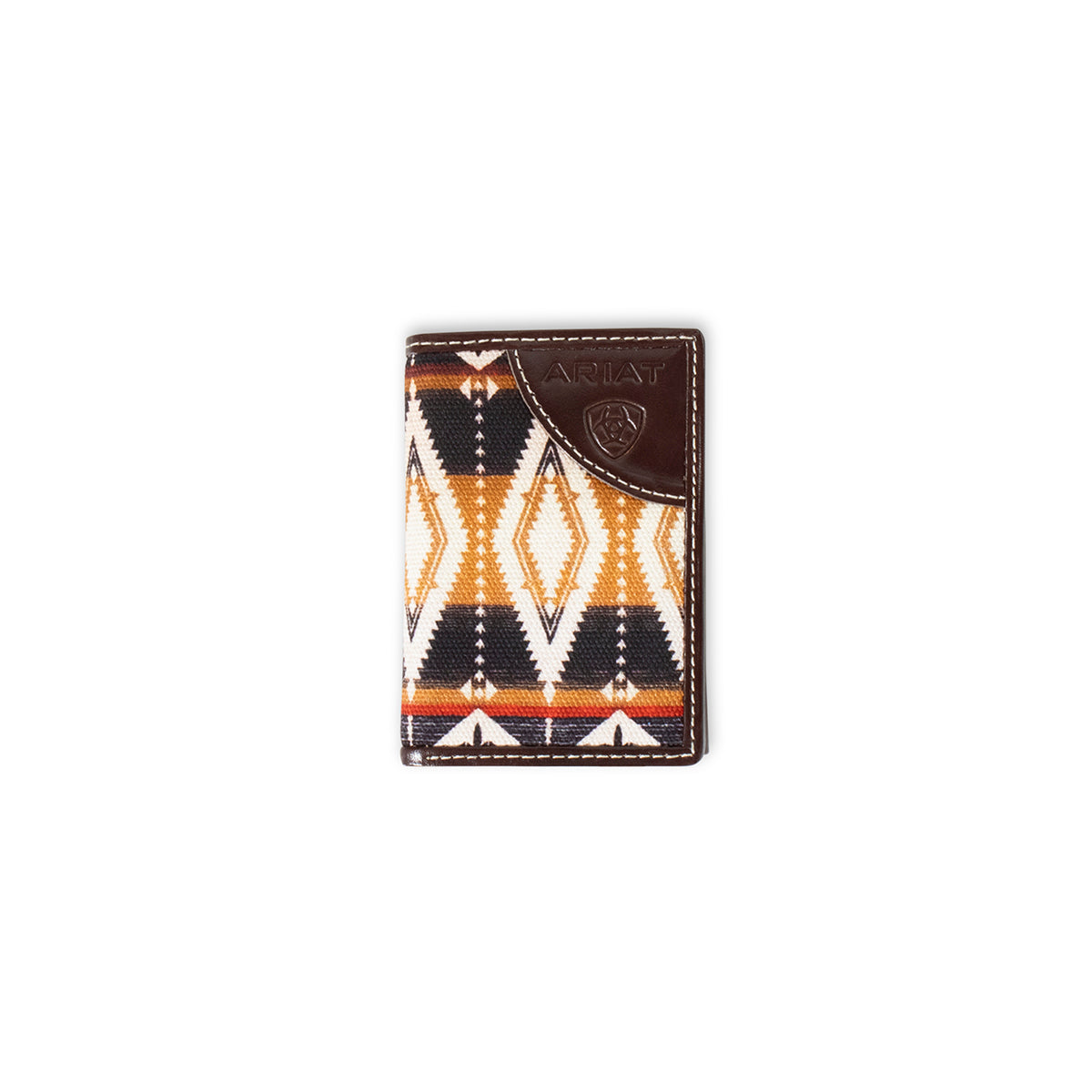 Ariat Brown Southwestern Trifold Wallet