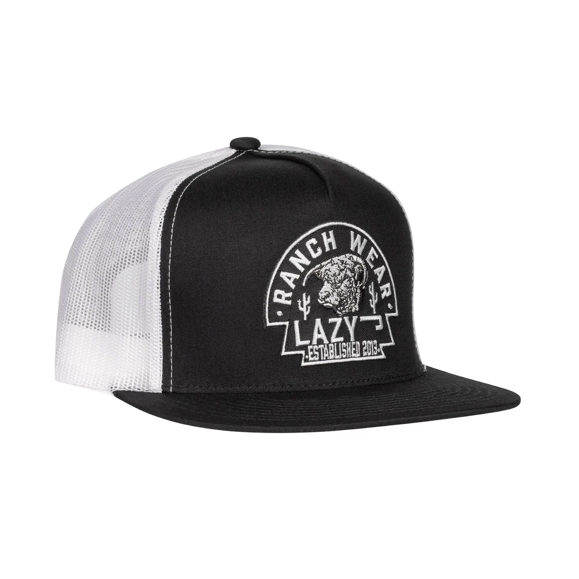 Lazy J Ranch Black & White Black Arrowhead Classic Five Panel Cap