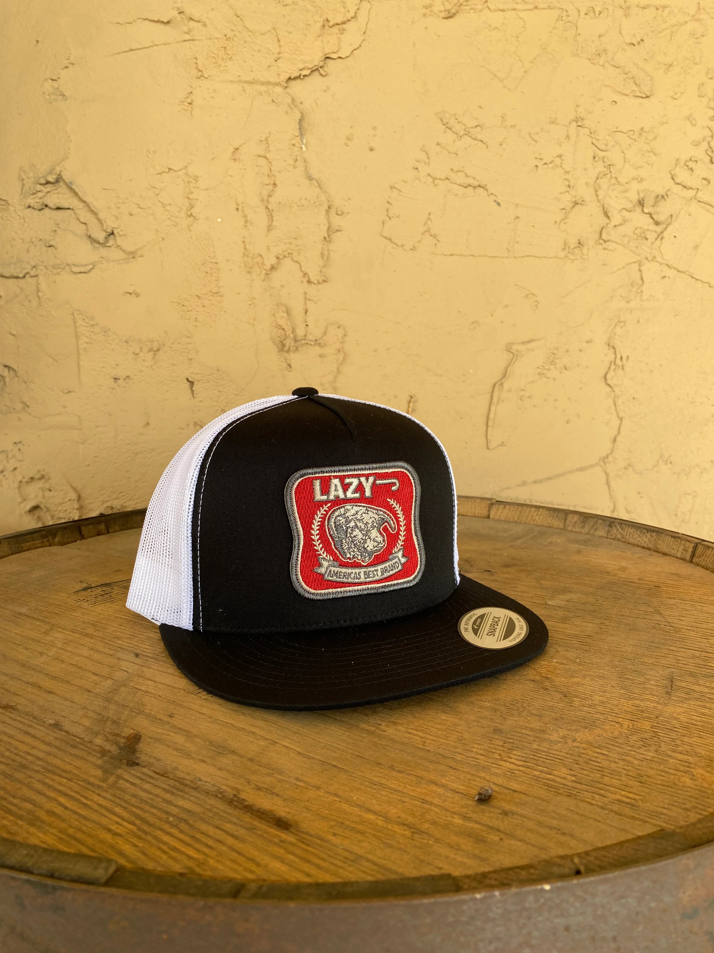 Lazy J Ranch Wear Black & White America's Best Cap