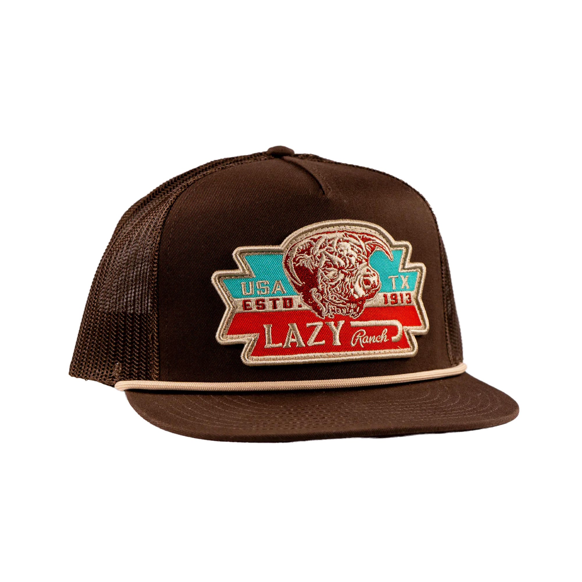 Lazy J Ranch Wear Brown El Rancho Classic Rope Cap
