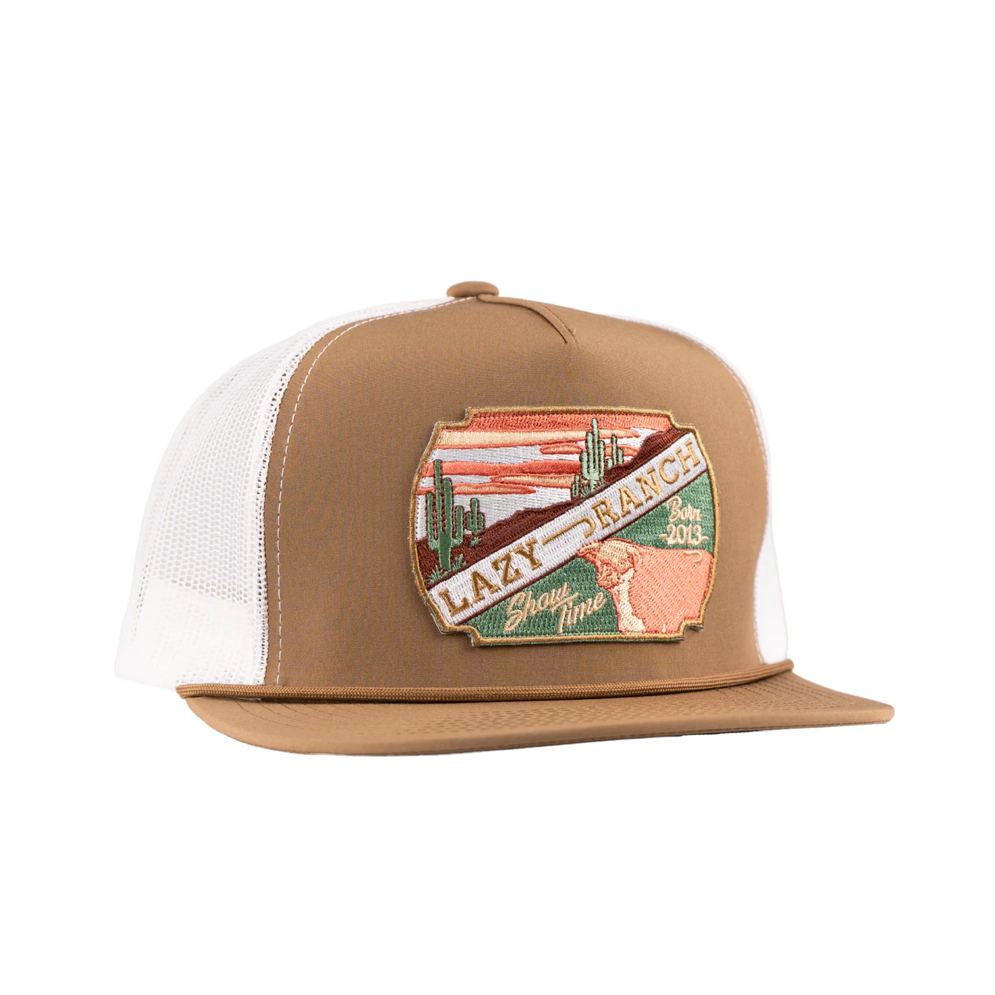 Lazy J Ranch Wear Coyote Brown & White LJRW Show Time Cap