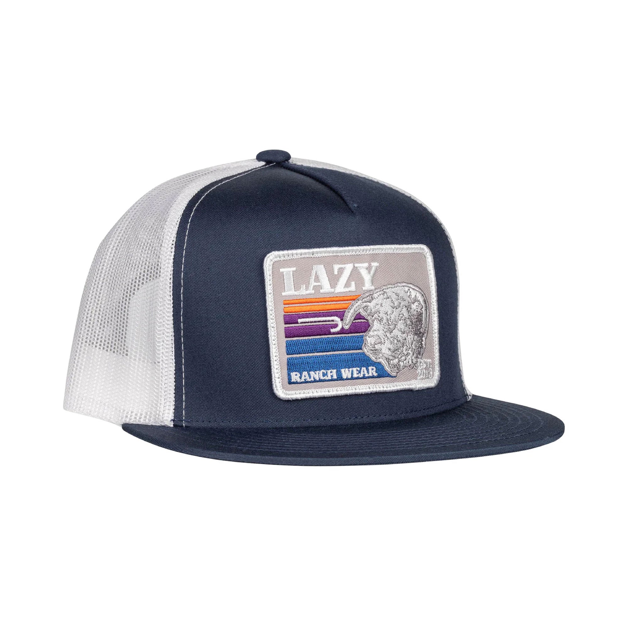 Lazy J Ranch Wear Navy & White 4" Sunset Bull Cap