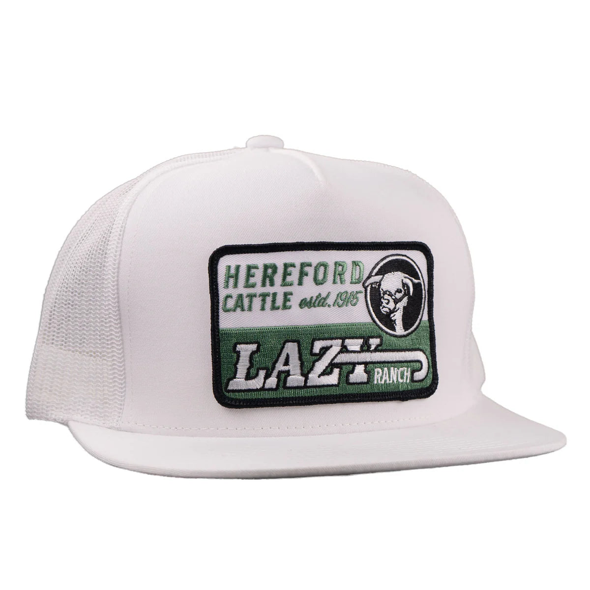 Lazy J Ranch White Shafter Classic Five Panel Trucker Hat