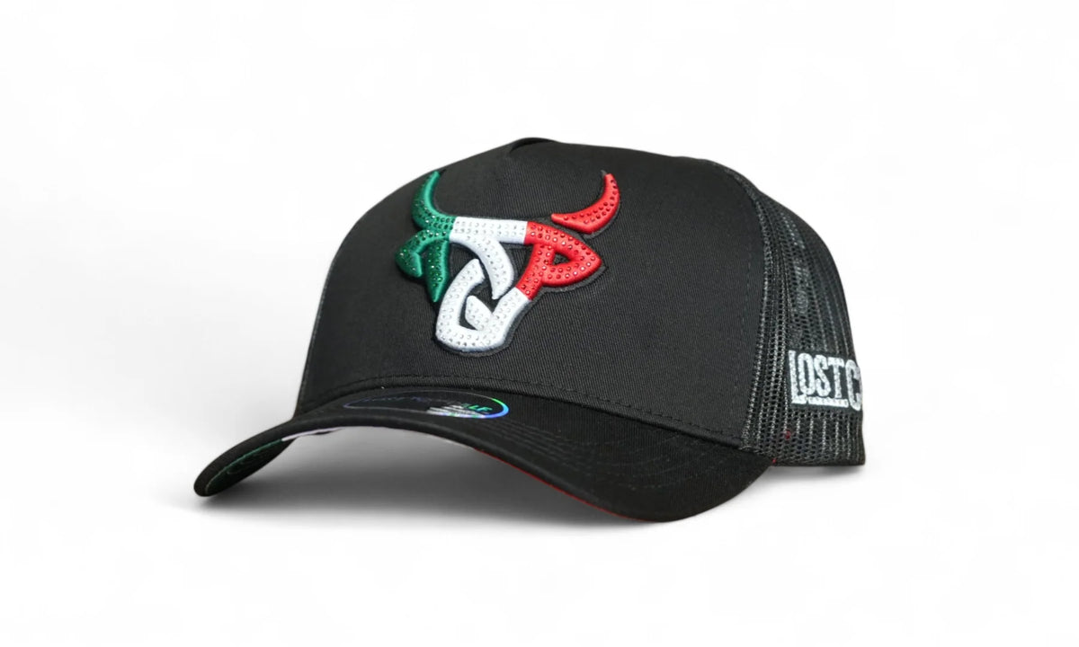 Lost Calf Black Mexicalf Jewel A-Frame Cap