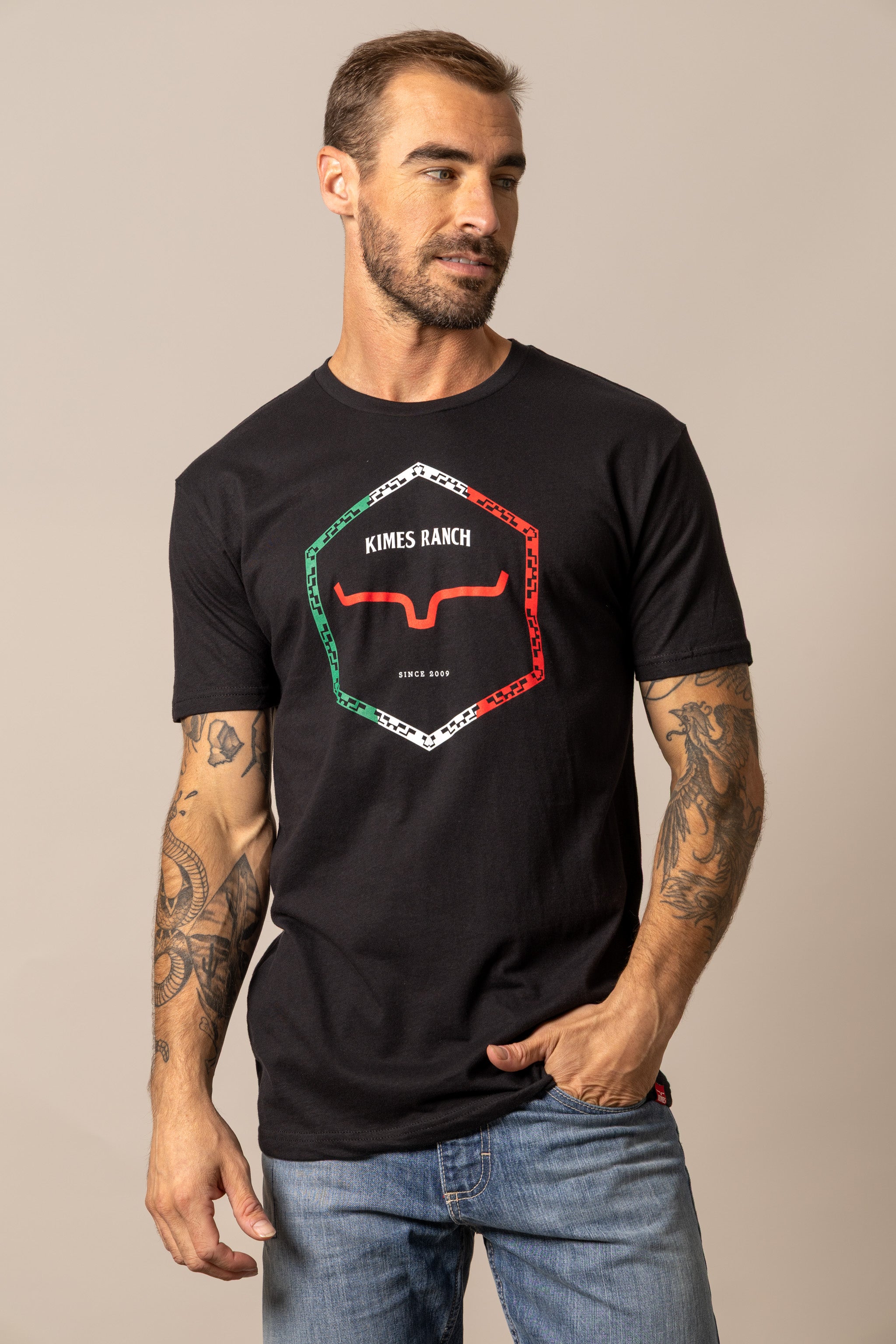 Kimes Ranch Black Baja Diamond T-Shirt