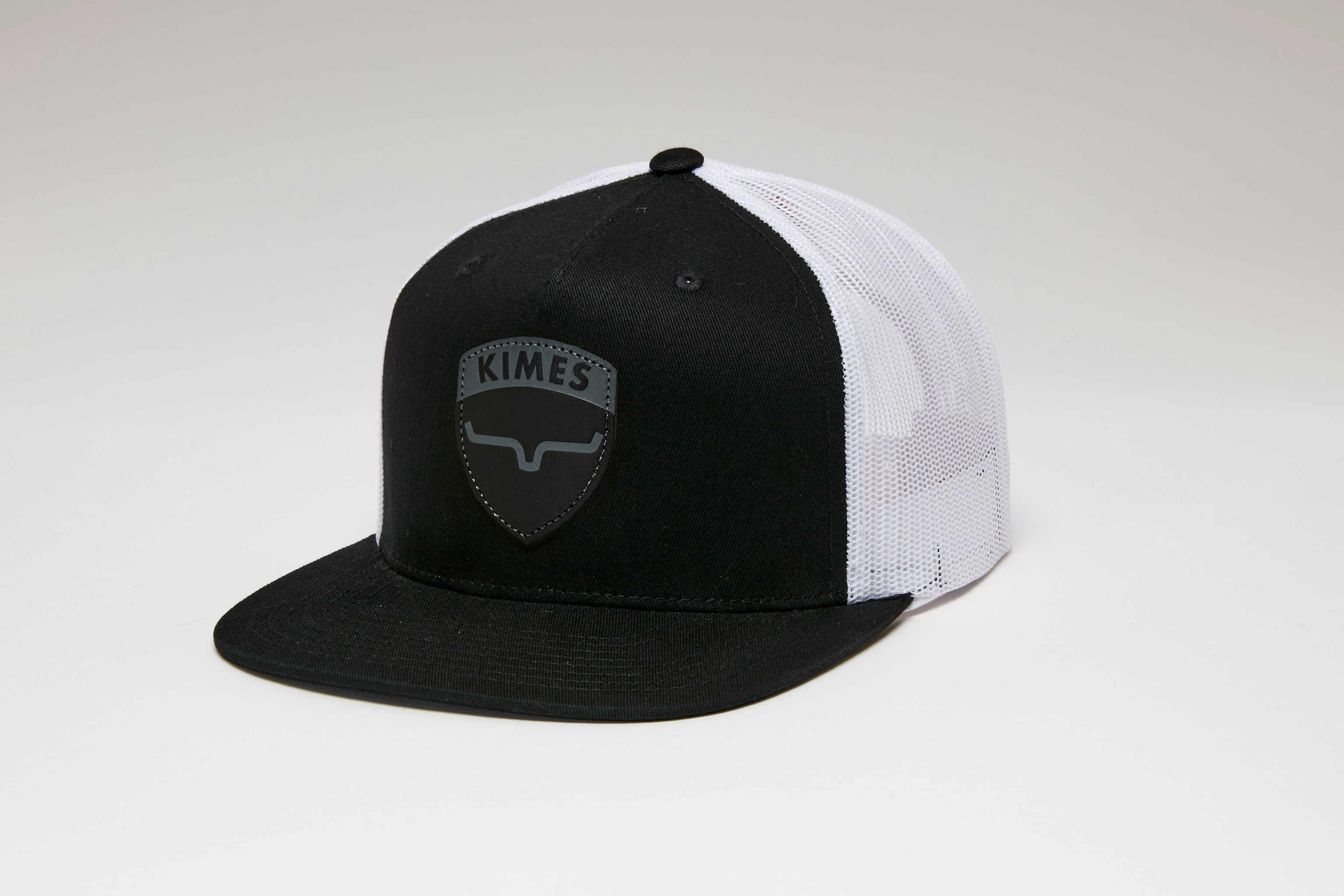 Kimes Ranch Black & White Falcon Trucker Cap