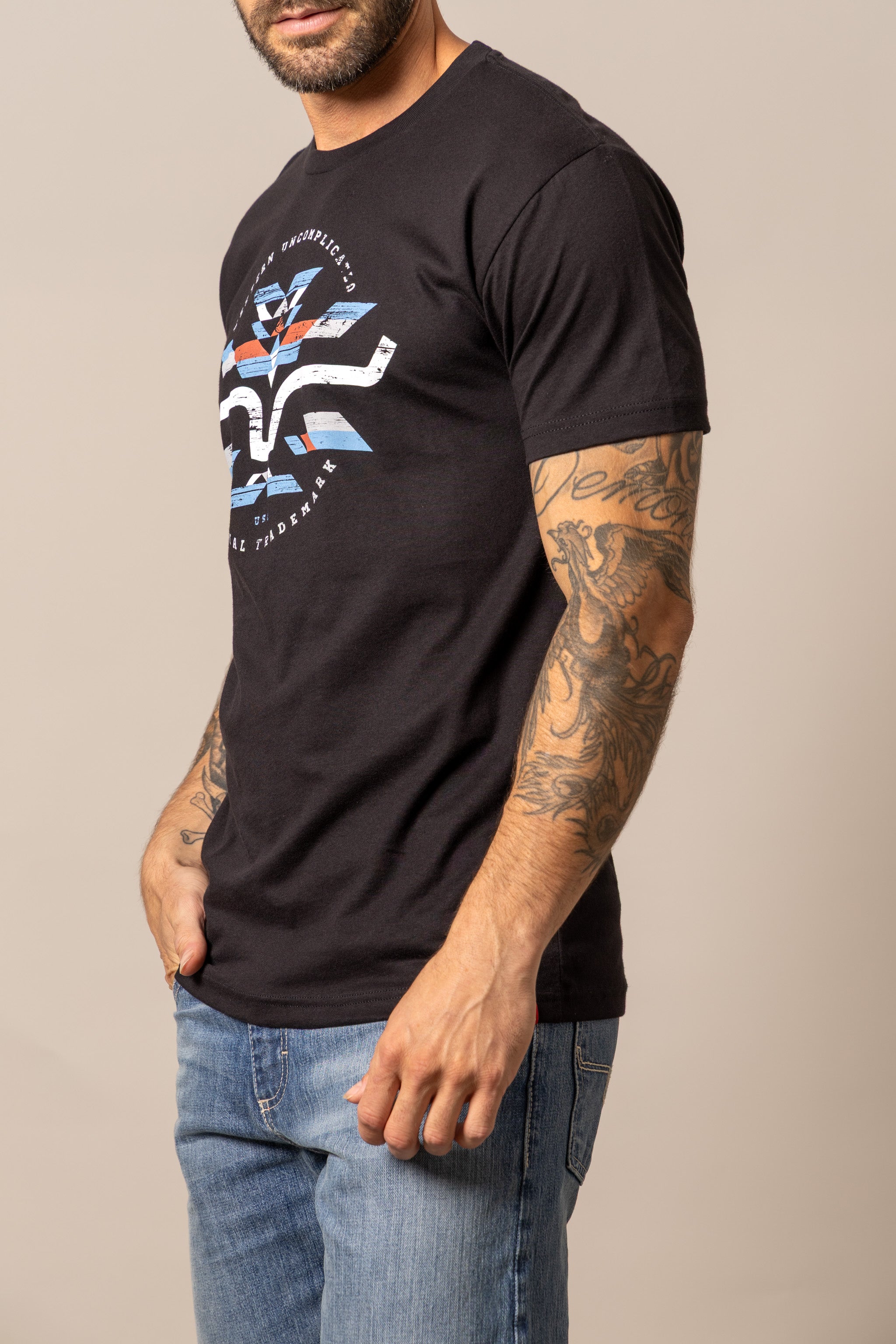 Kimes Ranch Black Circular Serape T-Shirt